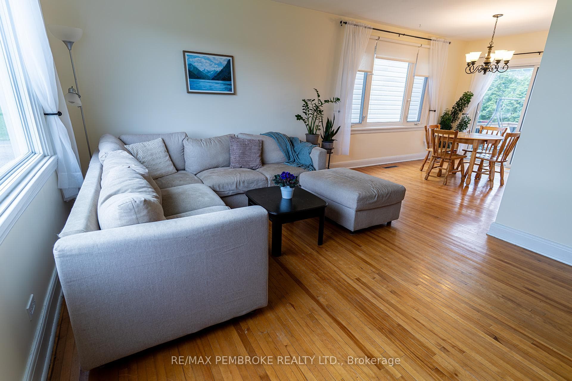 living room with hardwood floors