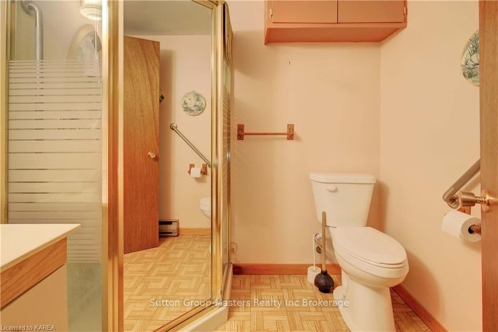 Lower level three-piece bath
