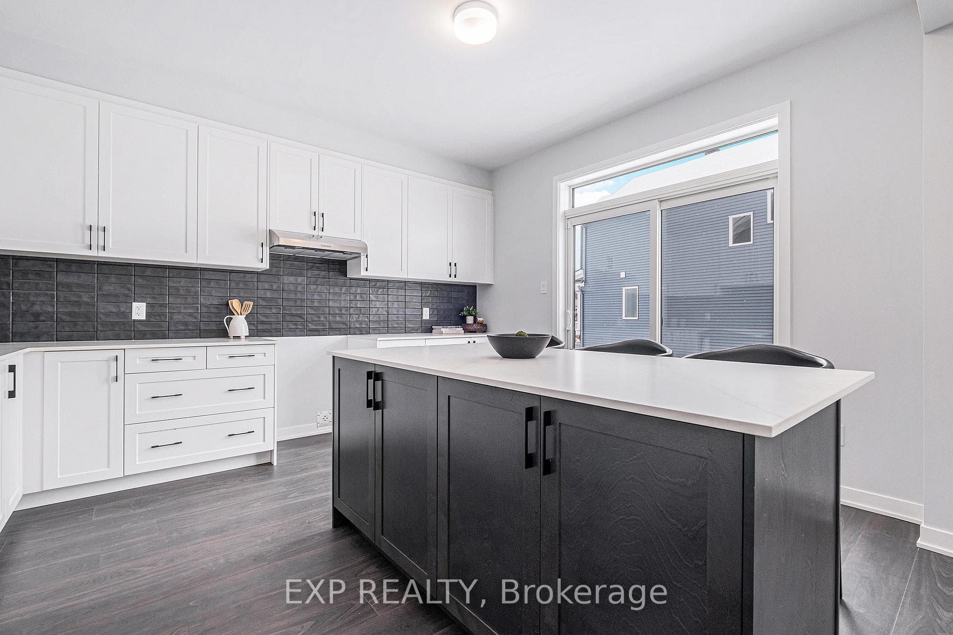 Similar home photo showing builder finishes