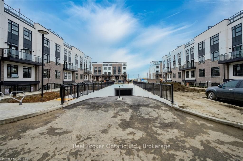 View of underground parking access