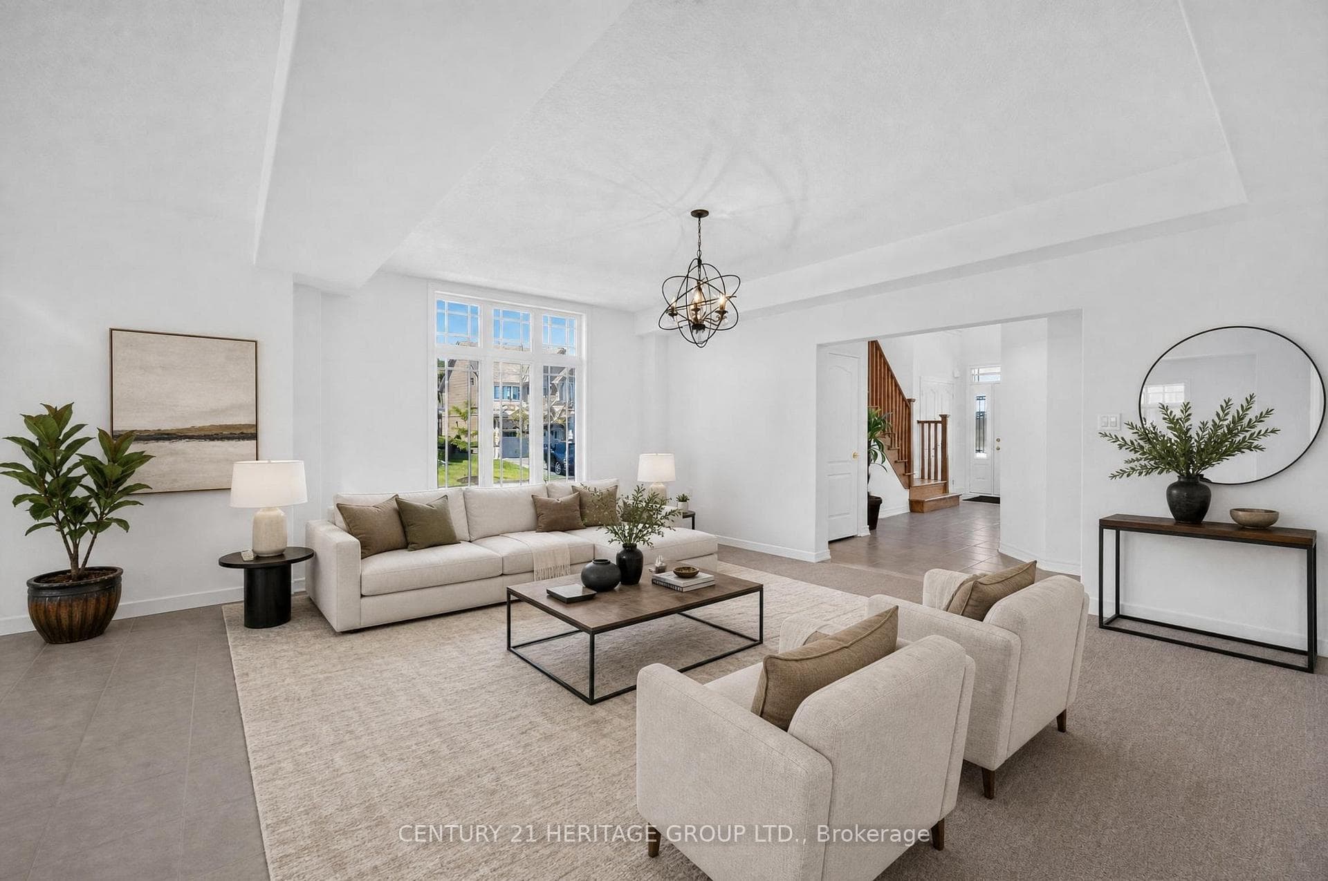 Virtually staged main room