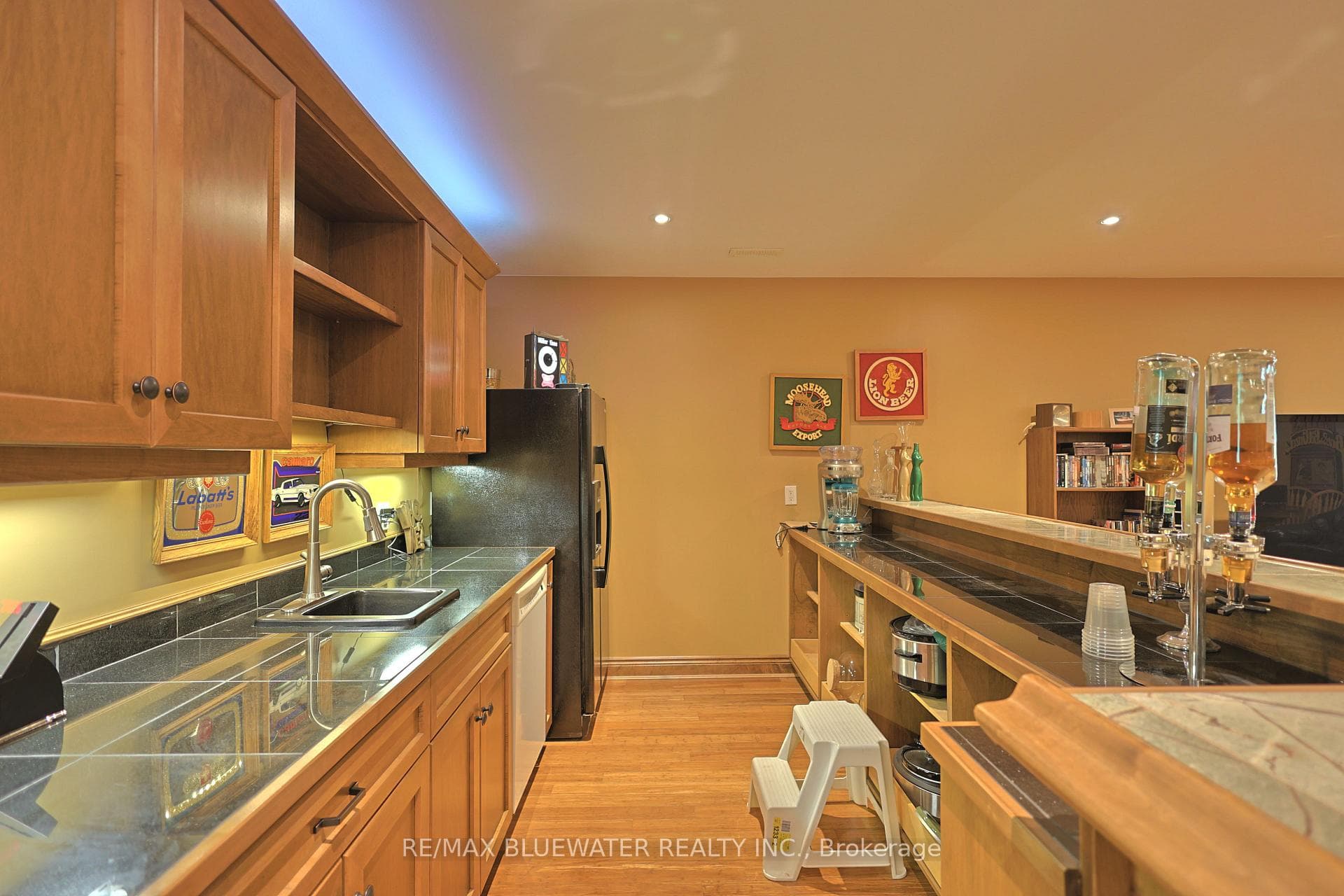 This Bar is Very Well Equipped with Fridge & Sink