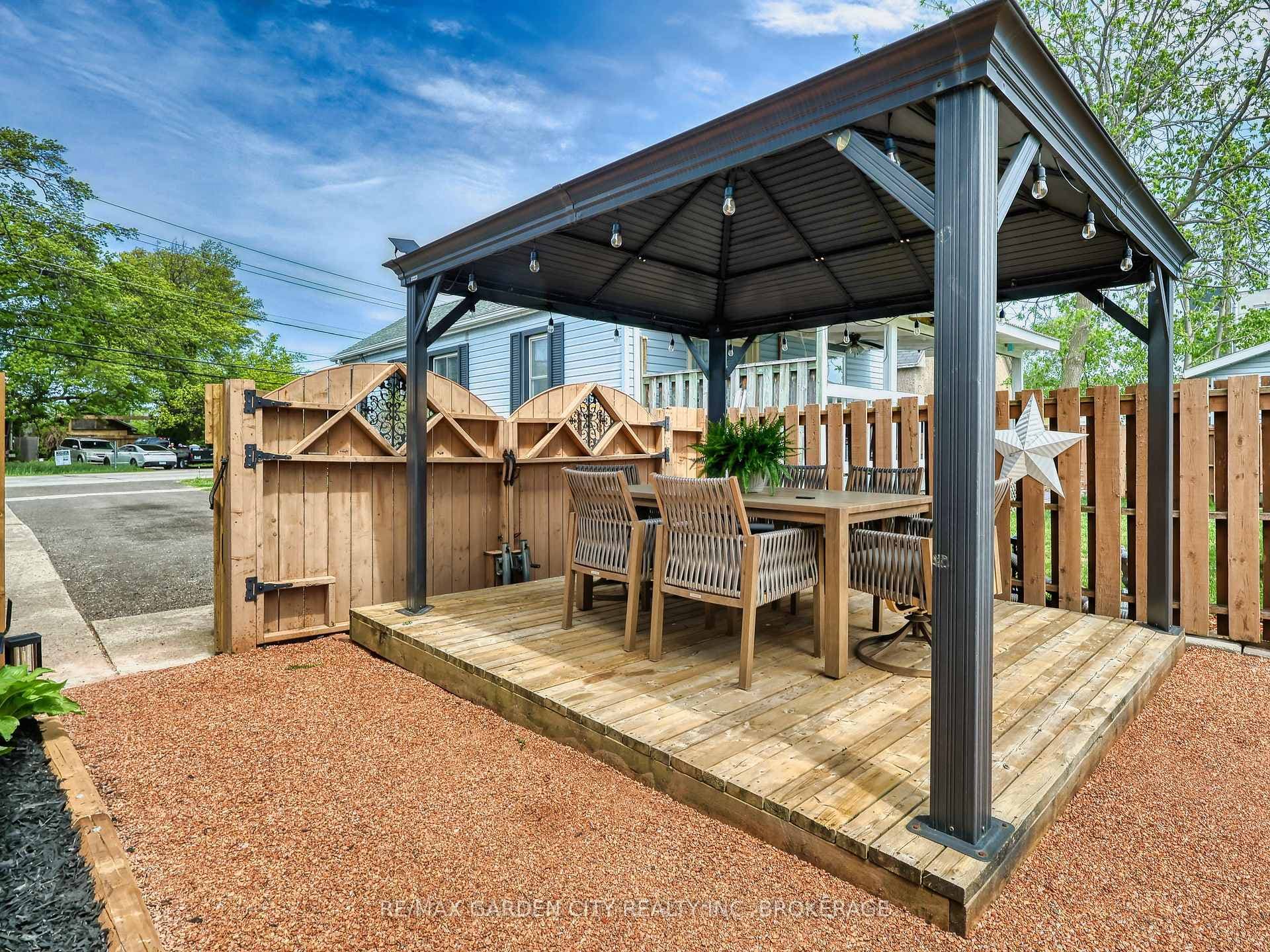 Pergola covered deck