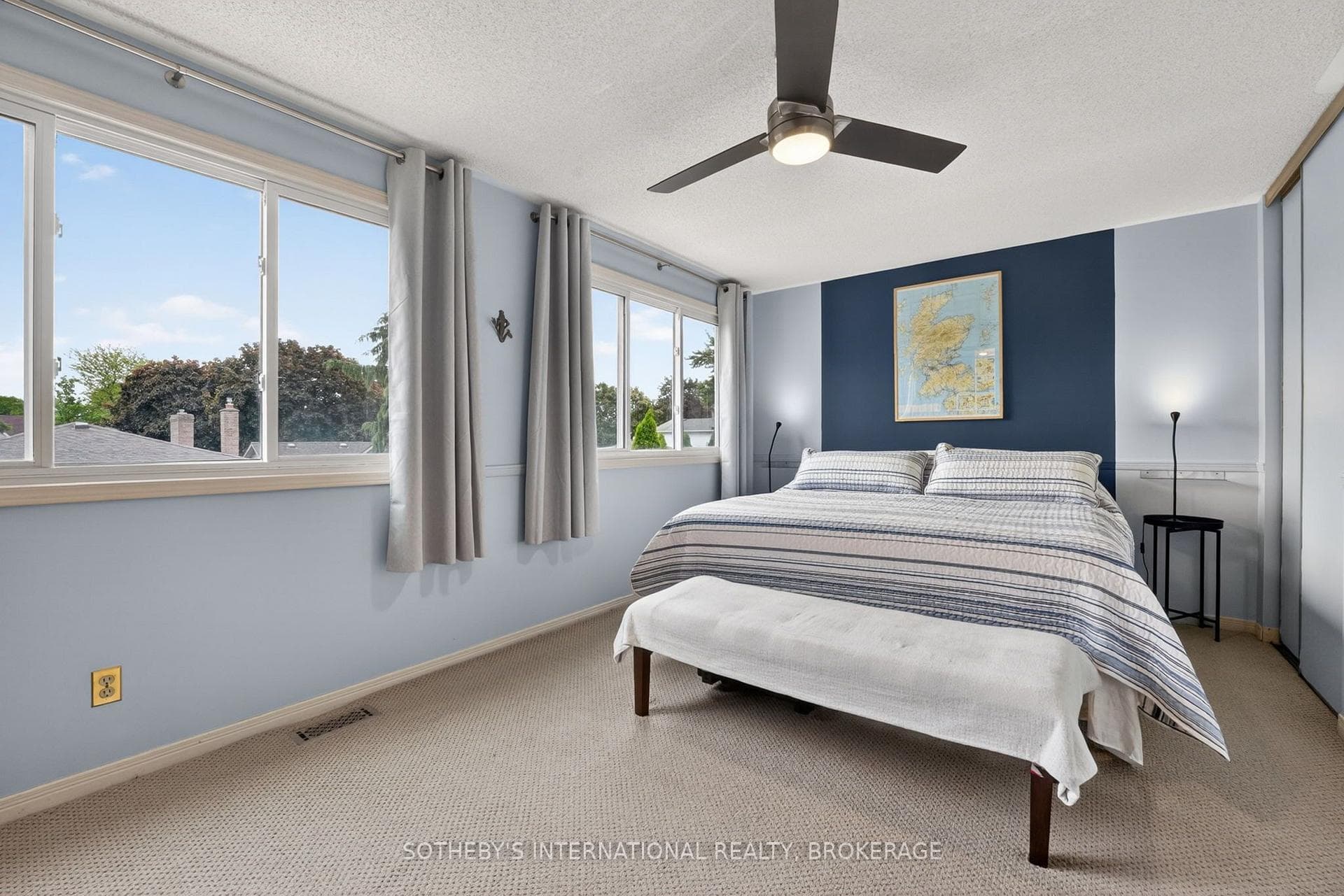 Bright and airy primary bedroom