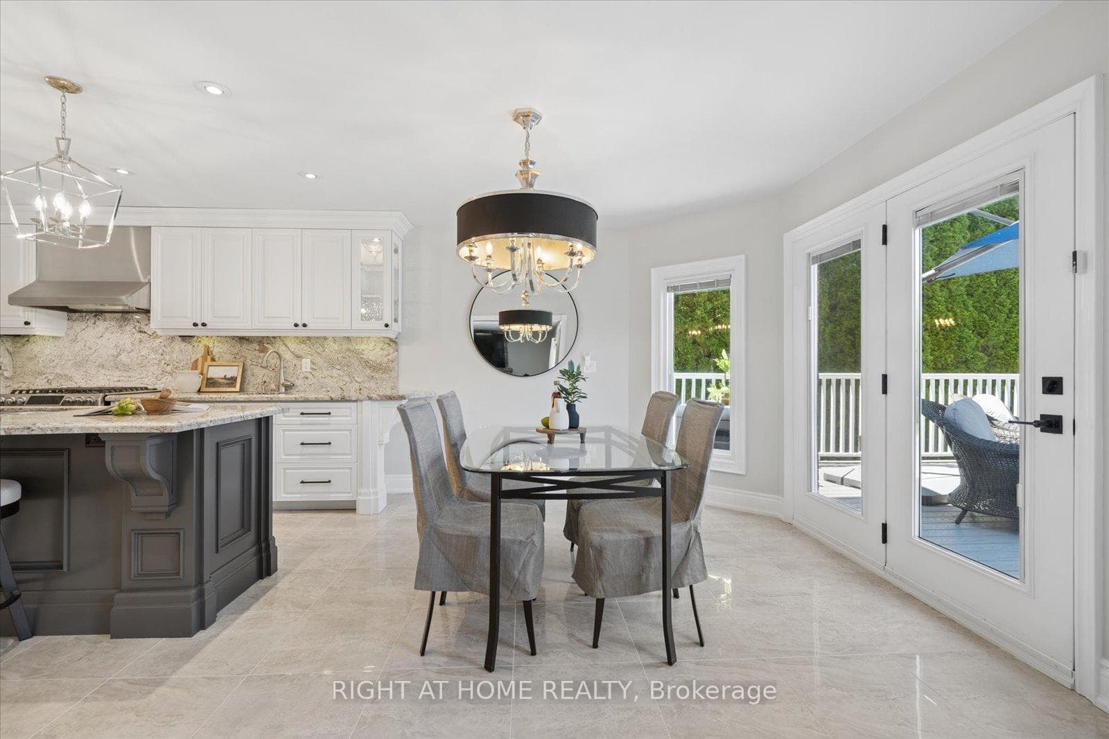 Walkout to 900 sq foot TREX patio
