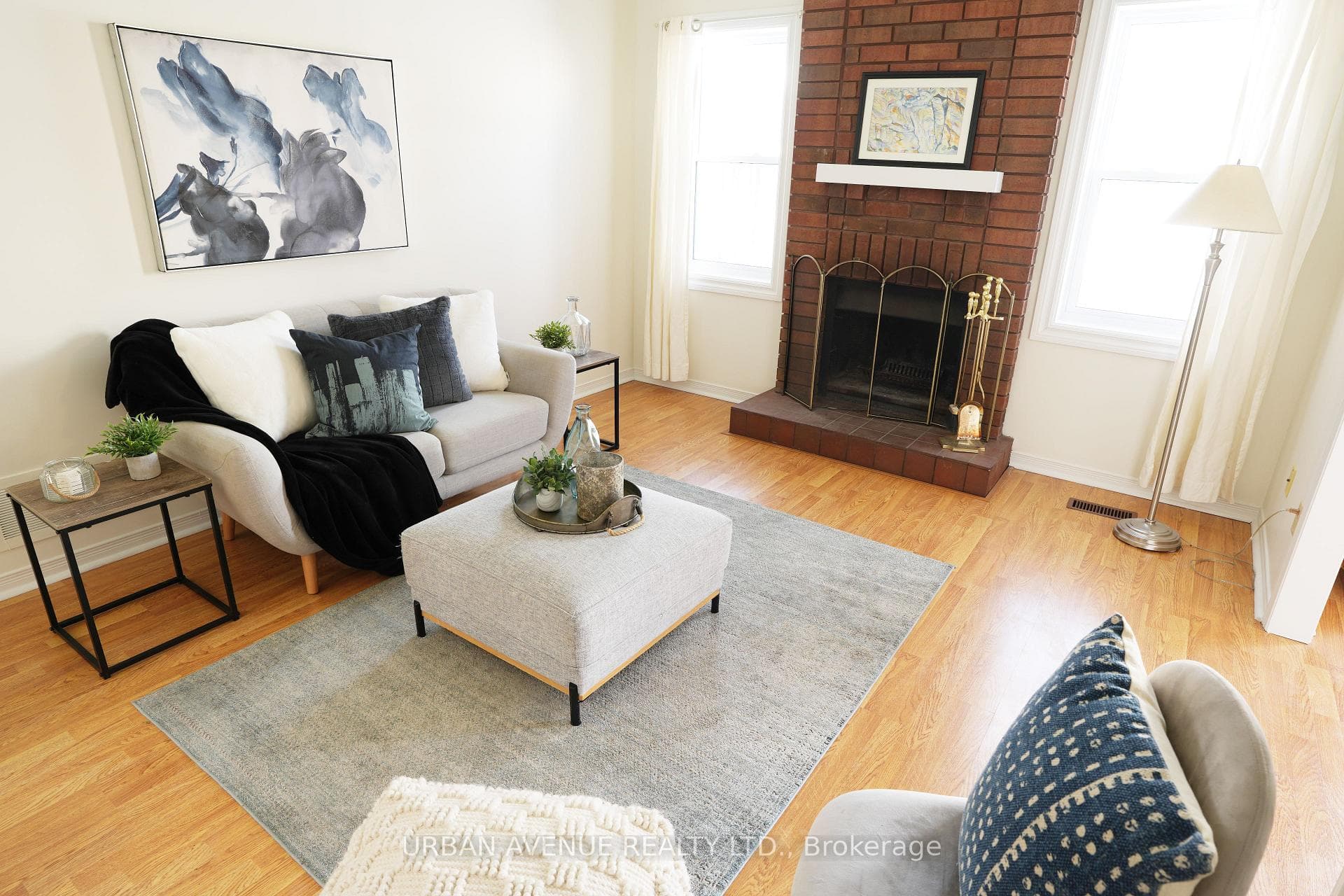Family Room - Wood burning fireplace