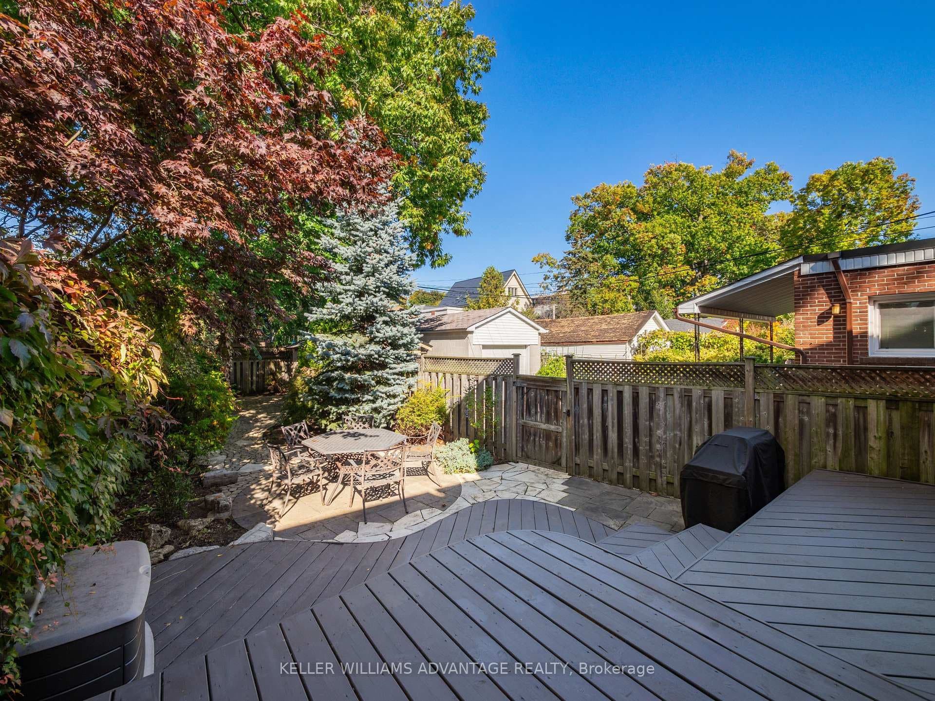 Step outside to the beautiful backyard oasis!