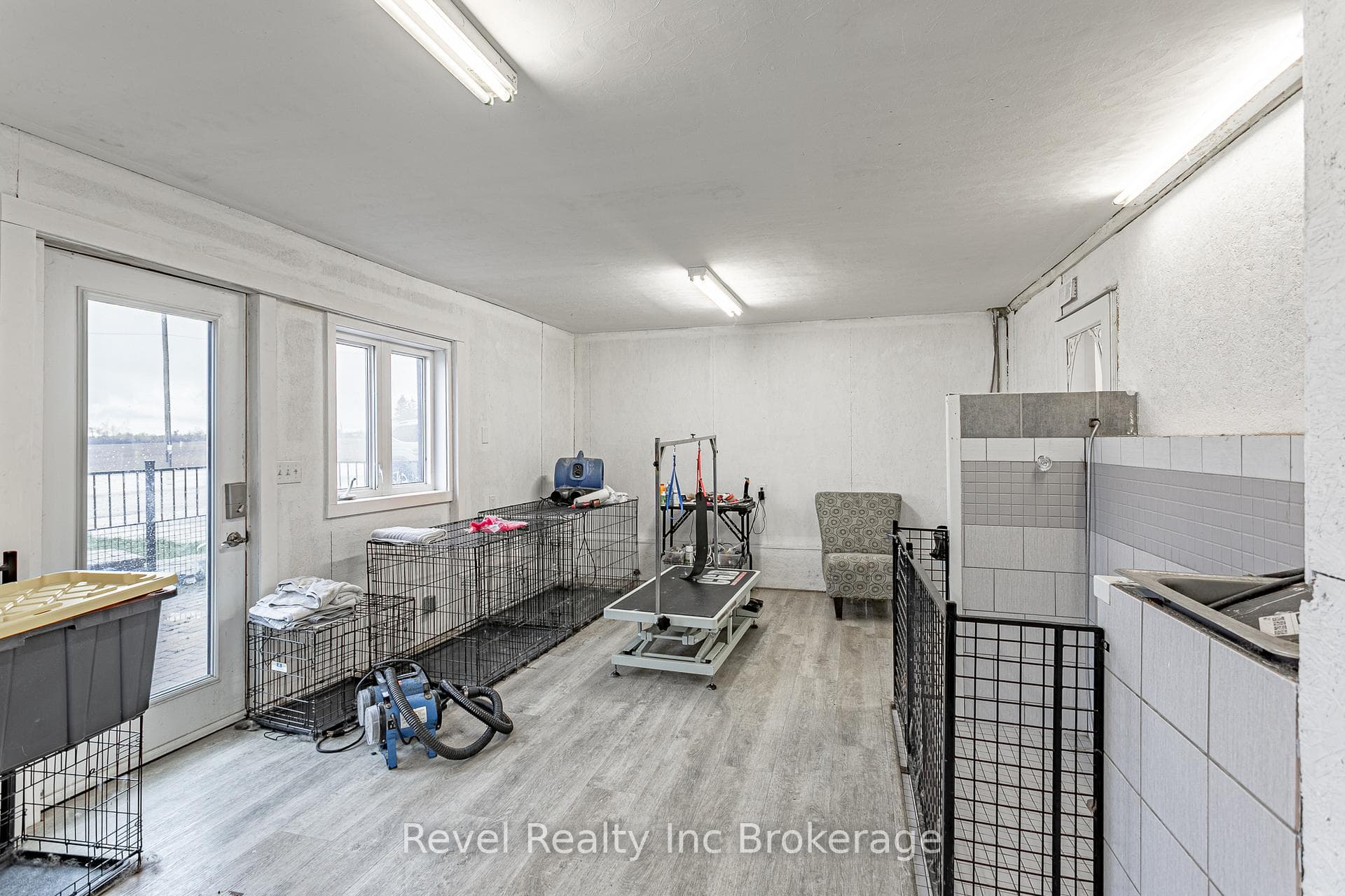 Kennel located in Garage