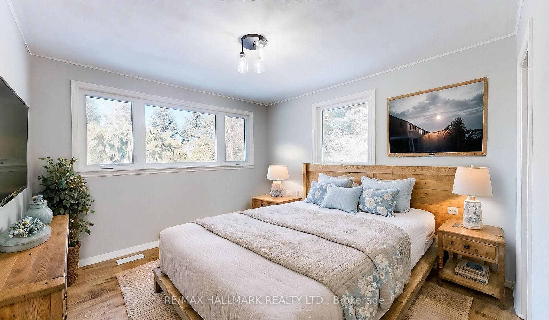 Primary bedroom virtually staged