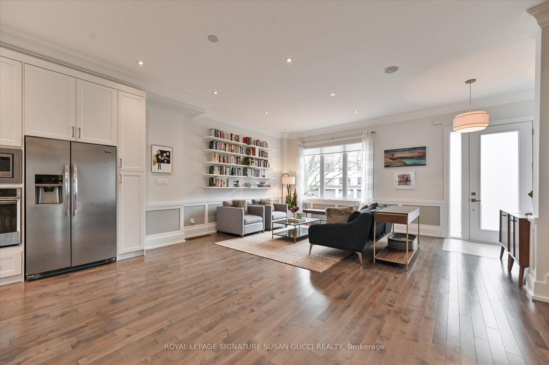 Soaring ceilings, bright open-concept design