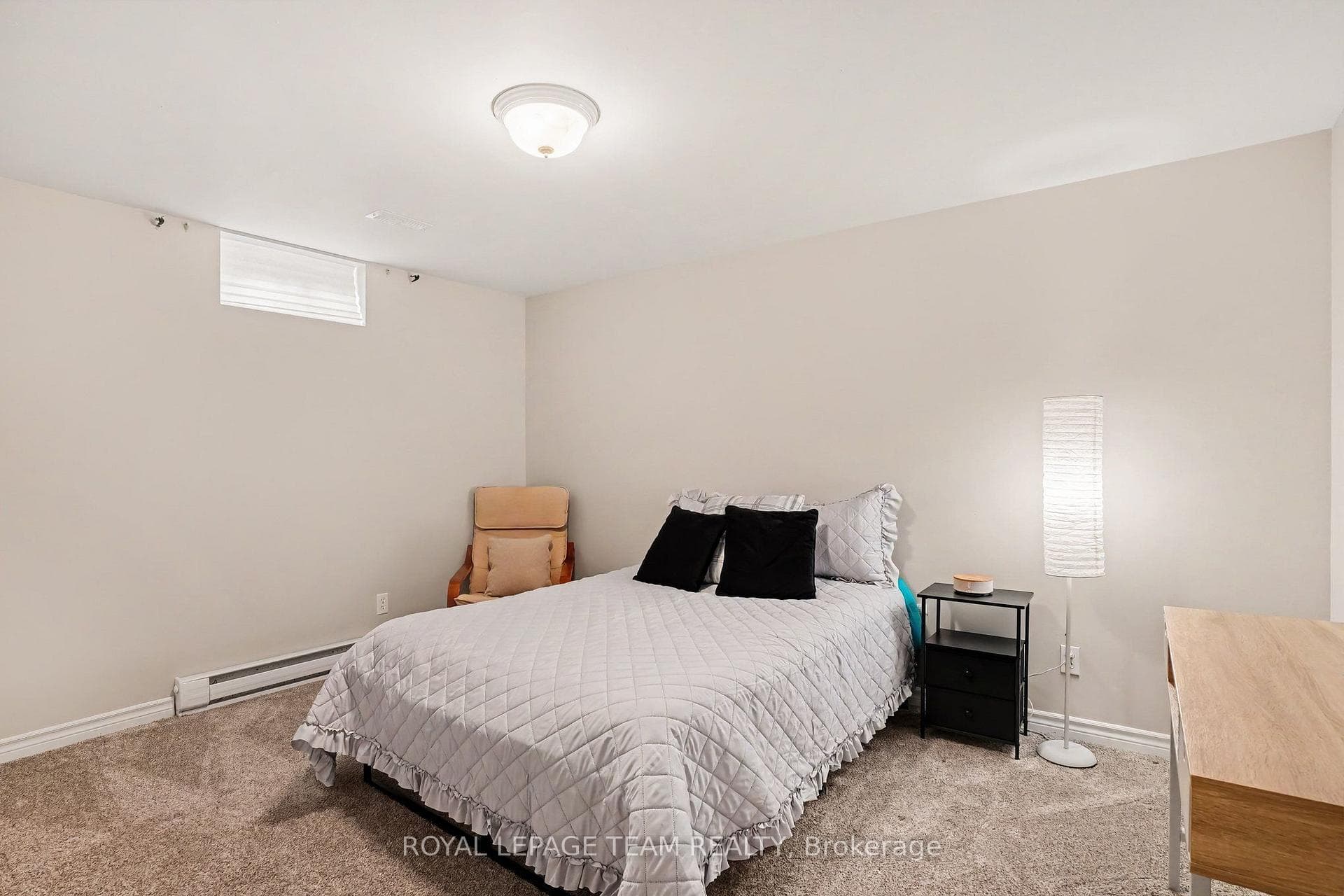 Lower level room with large closet