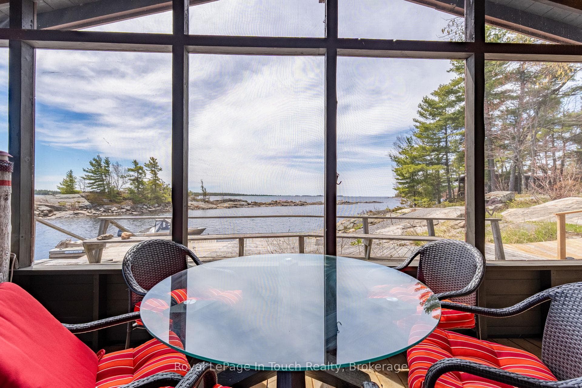 Front screen porch on main cottage