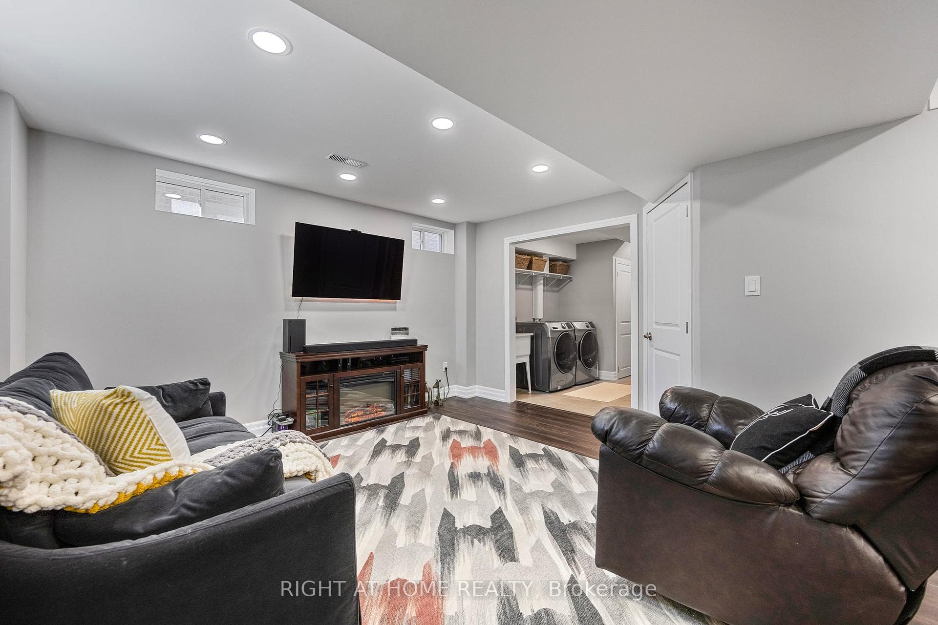 Family Room in Basement