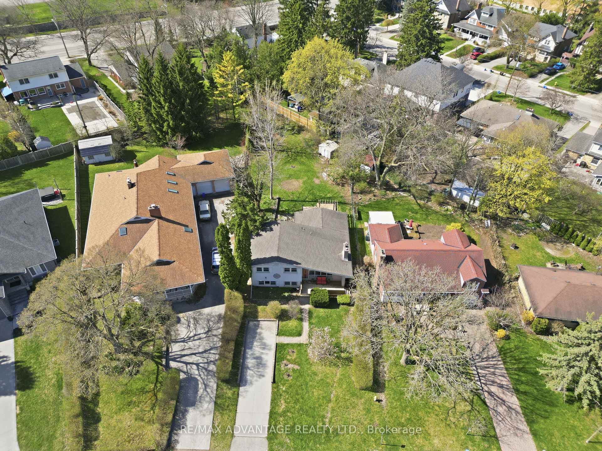 Aerial view of this massive lot 58.5 ' X 224.46 '