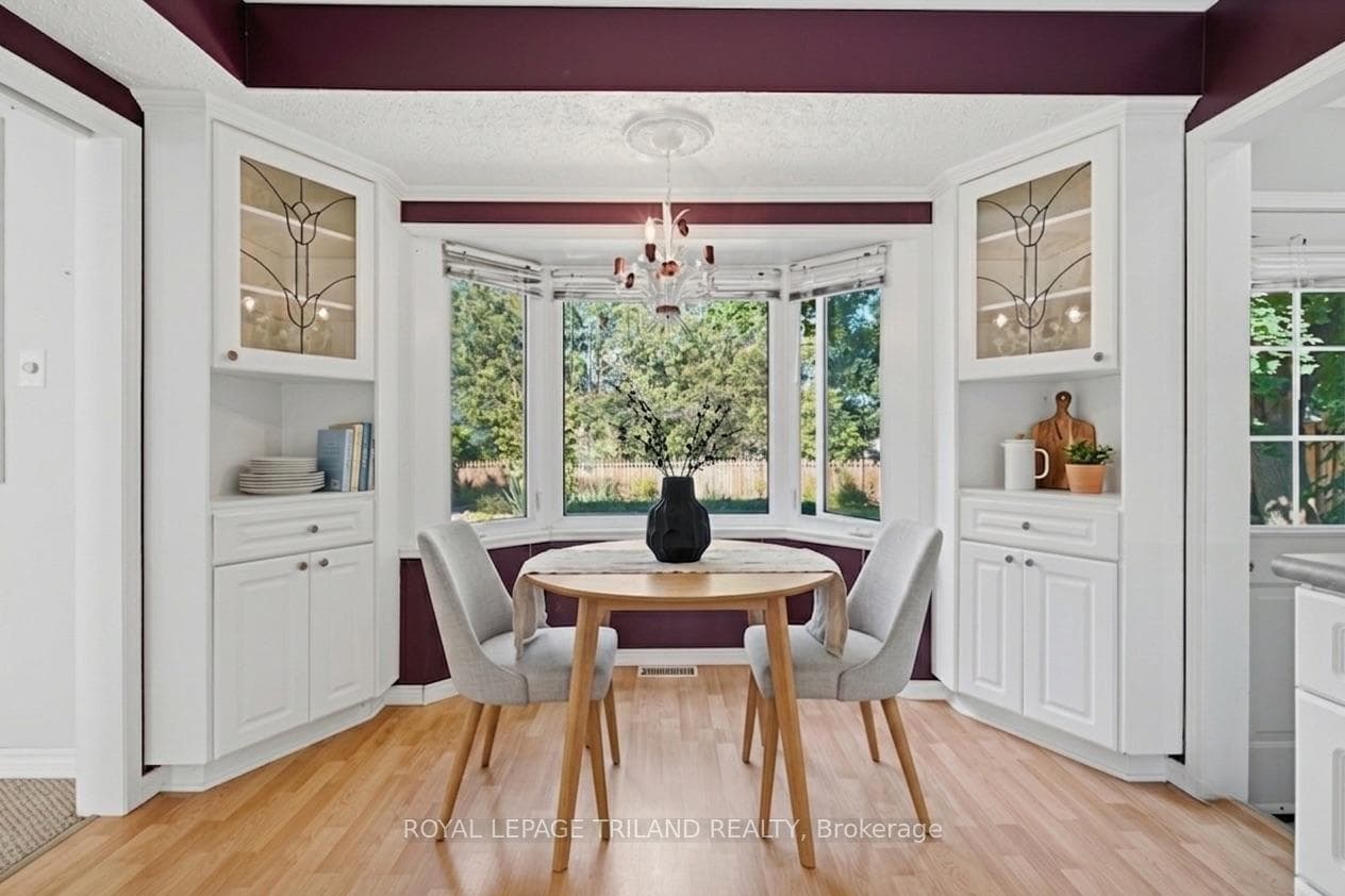 Main Floor: Kitchen Eating Area with Backyard View