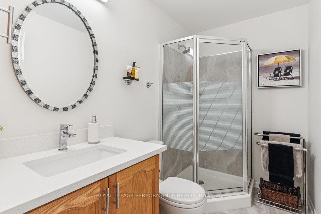 Lower-Level Bathroom Offering Great Functionality