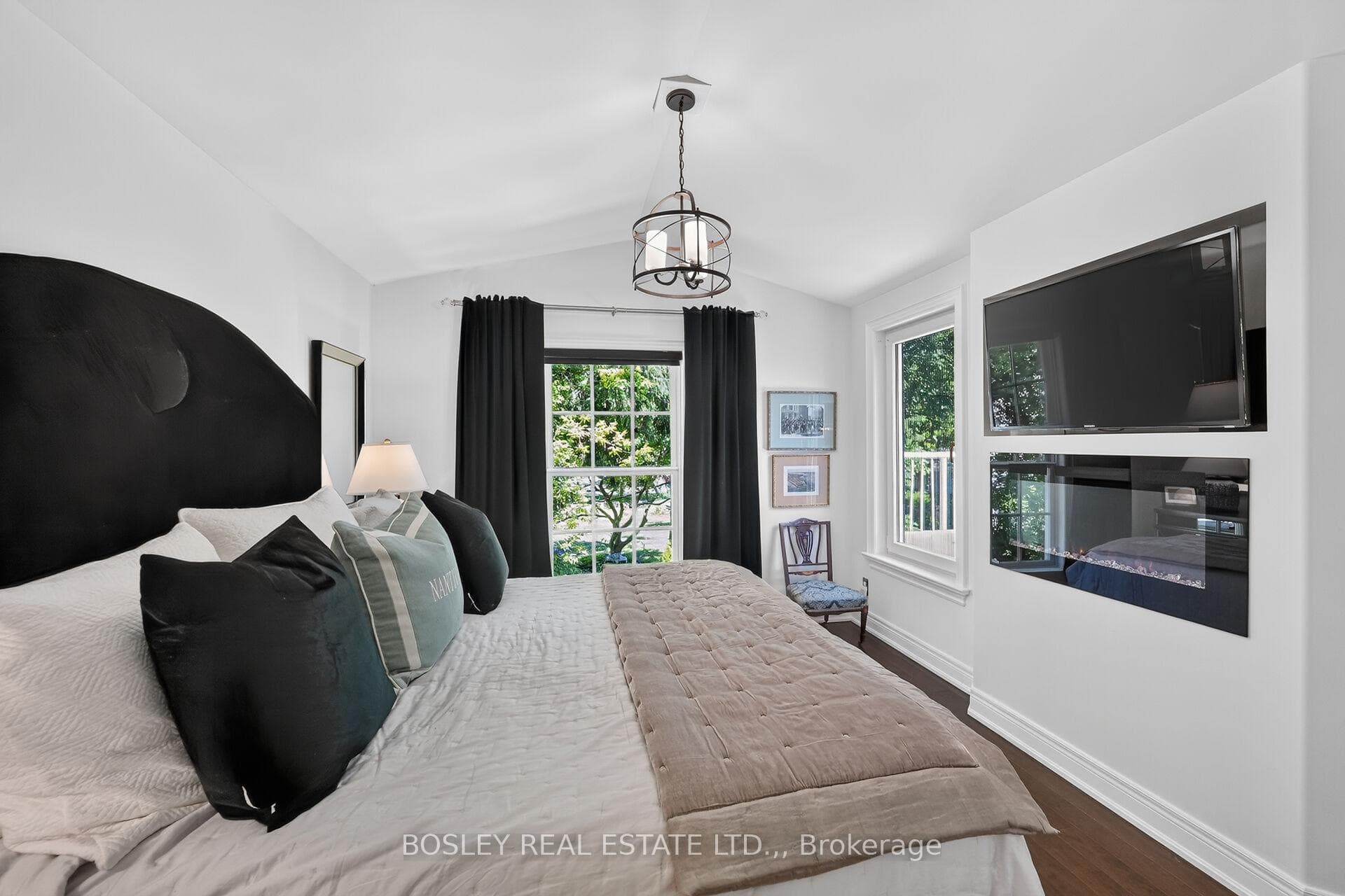 large windows and black out window coverings,