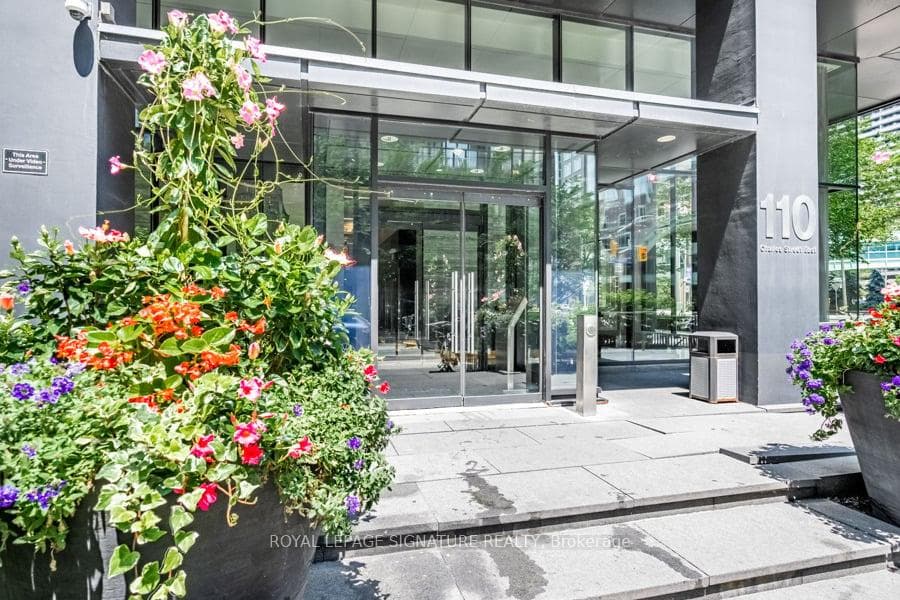 A grand entrance to this sought-after building