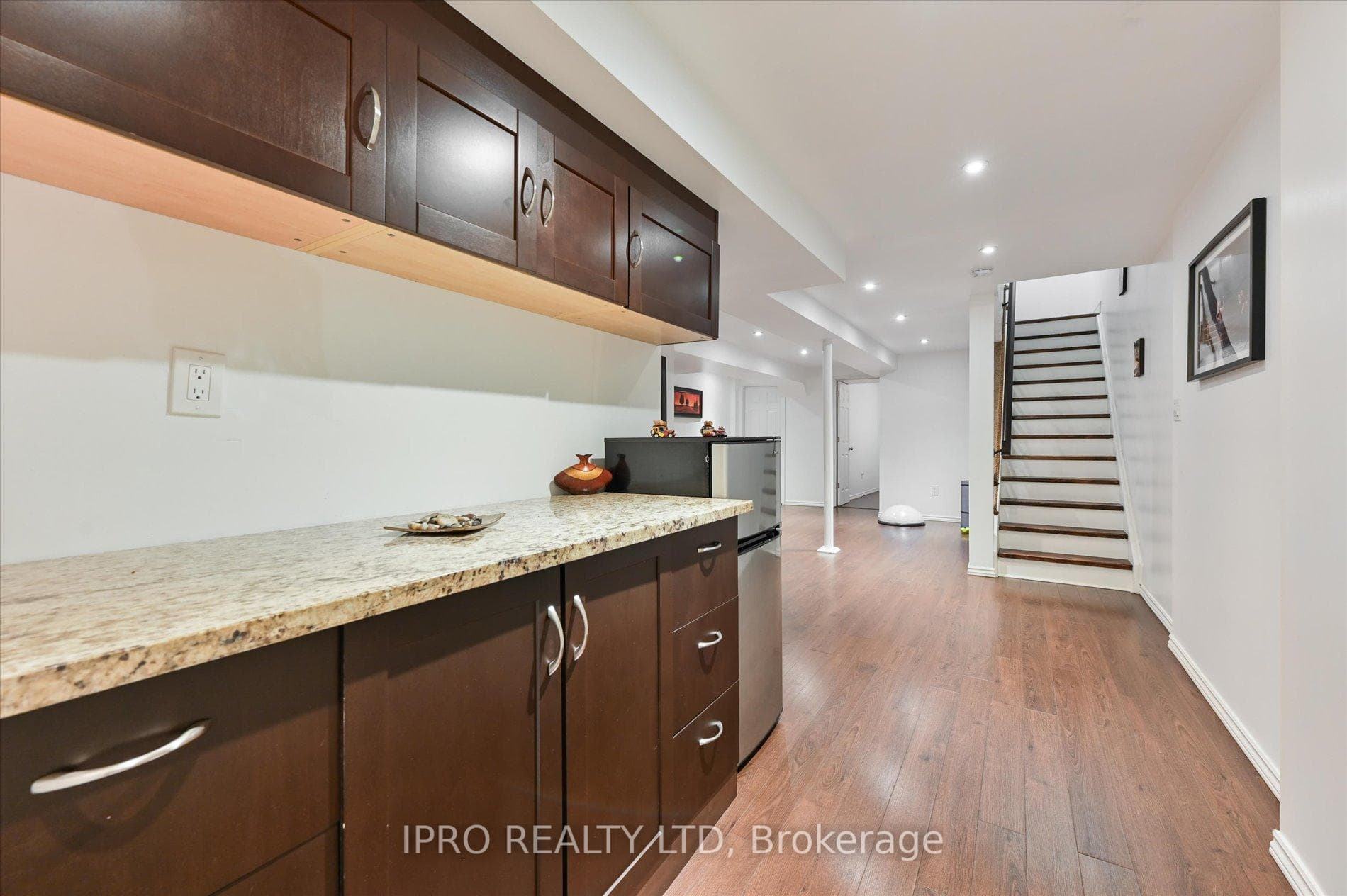 Kitchenette in Basement W/Granite Counter