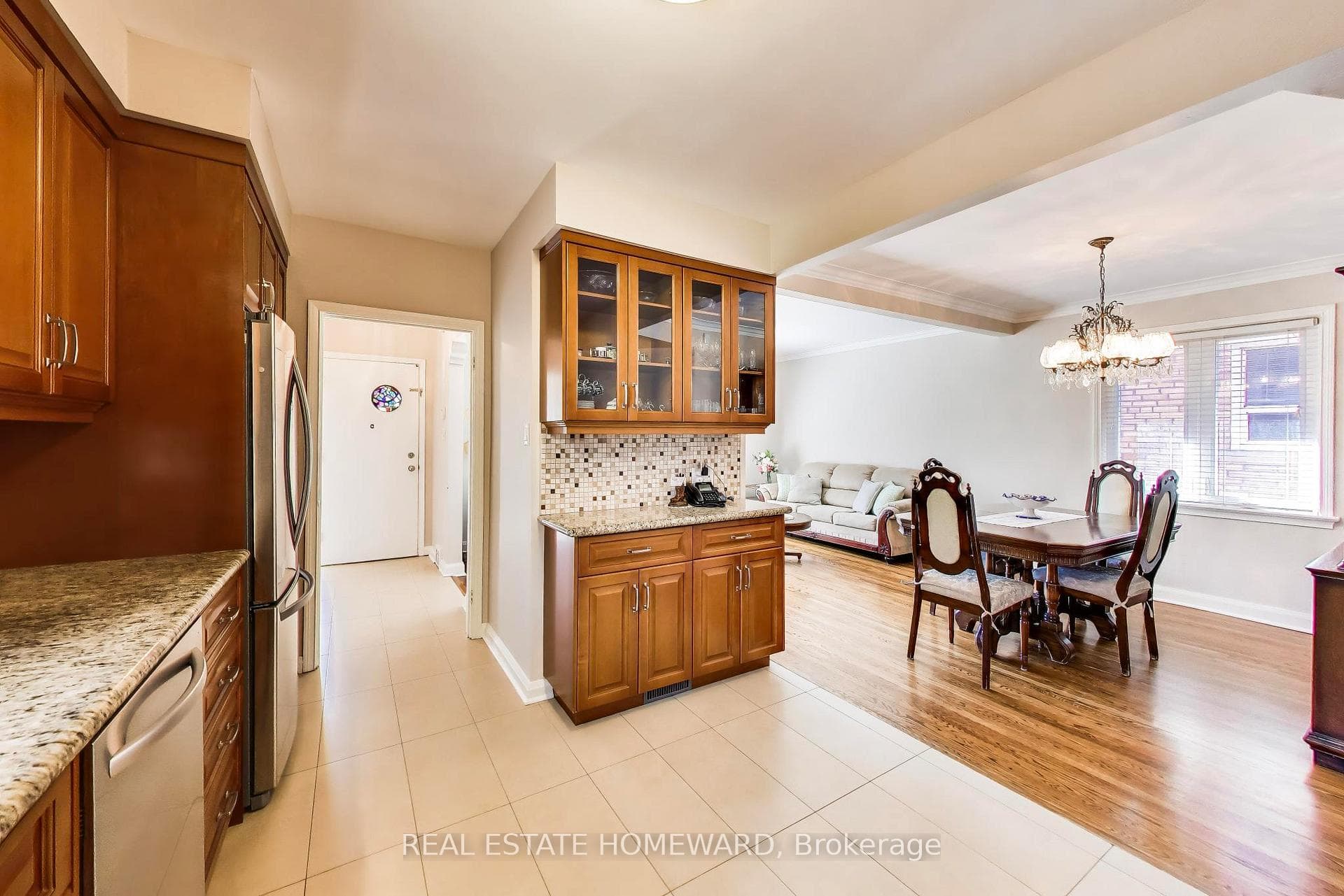 Beautiful ceramic and hardwood floors