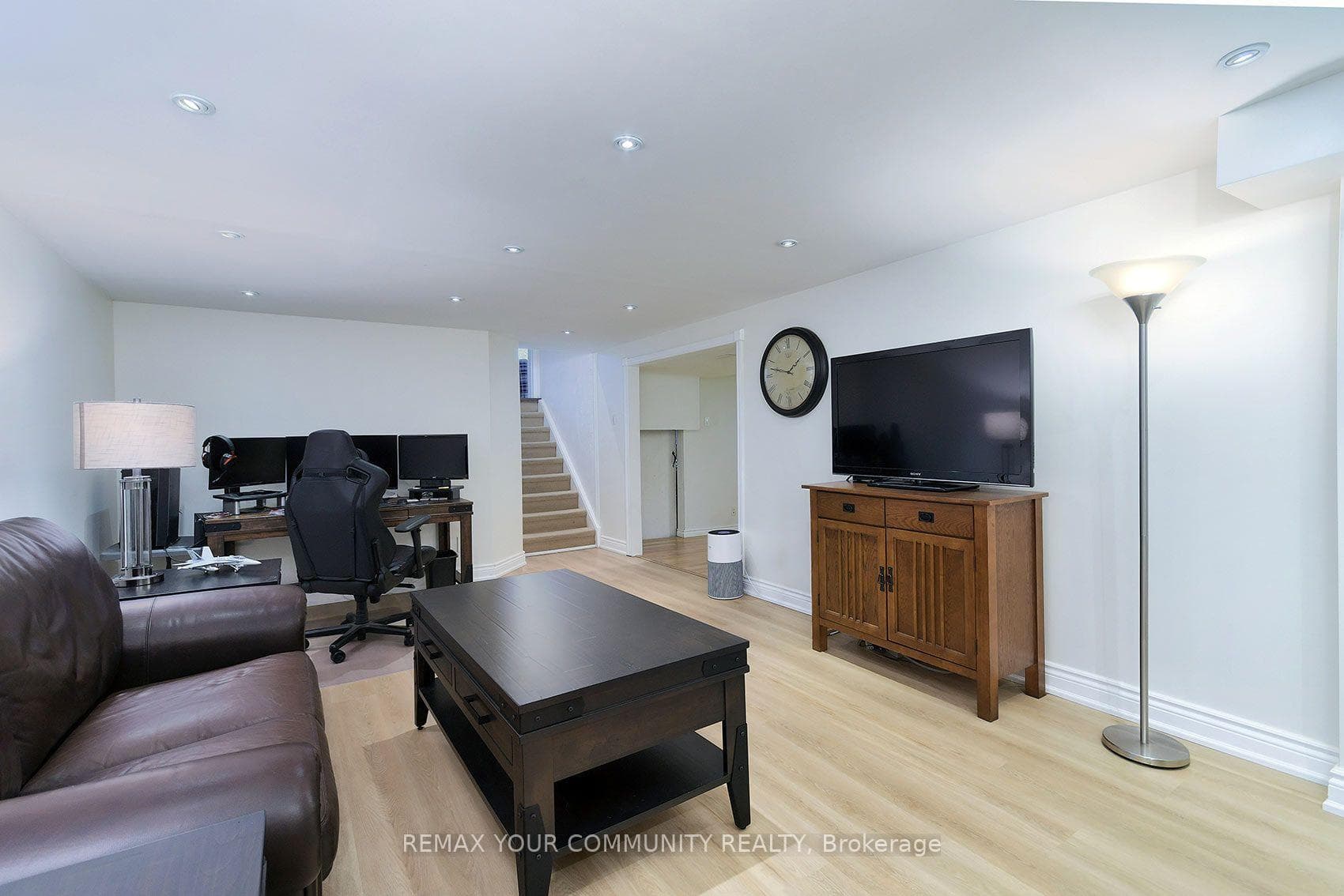 Lower Recreation Room With Natural Light
