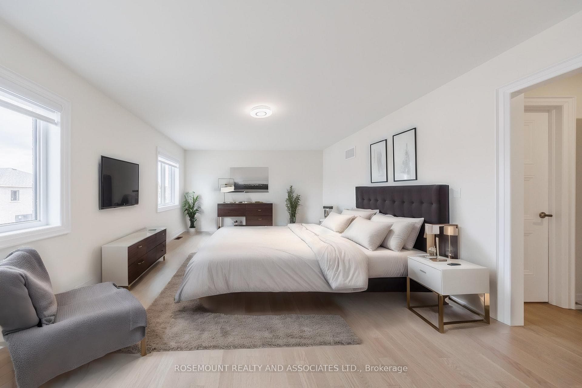 Virtually Staged Master Bedroom