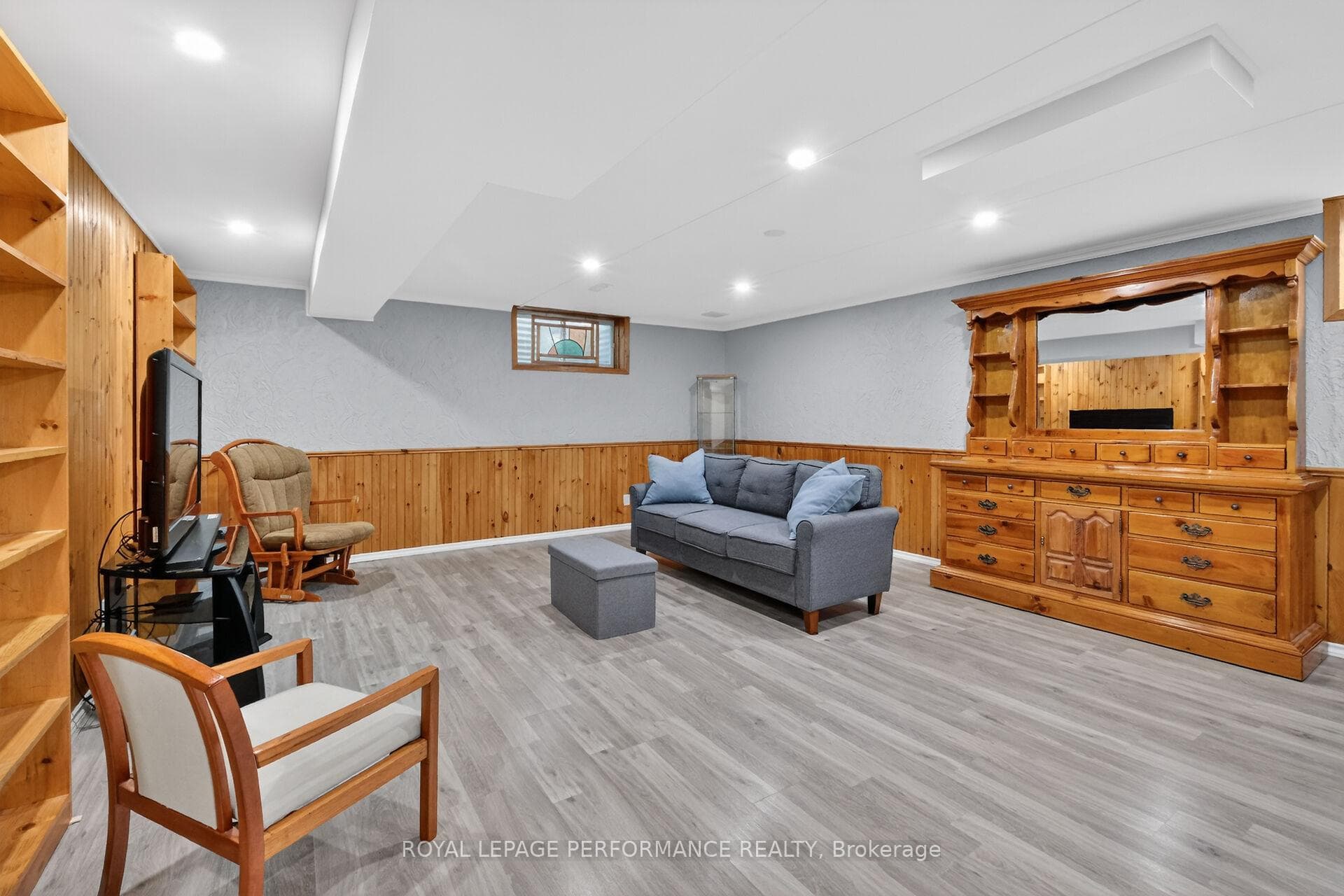 Finished lower level extends the living space!