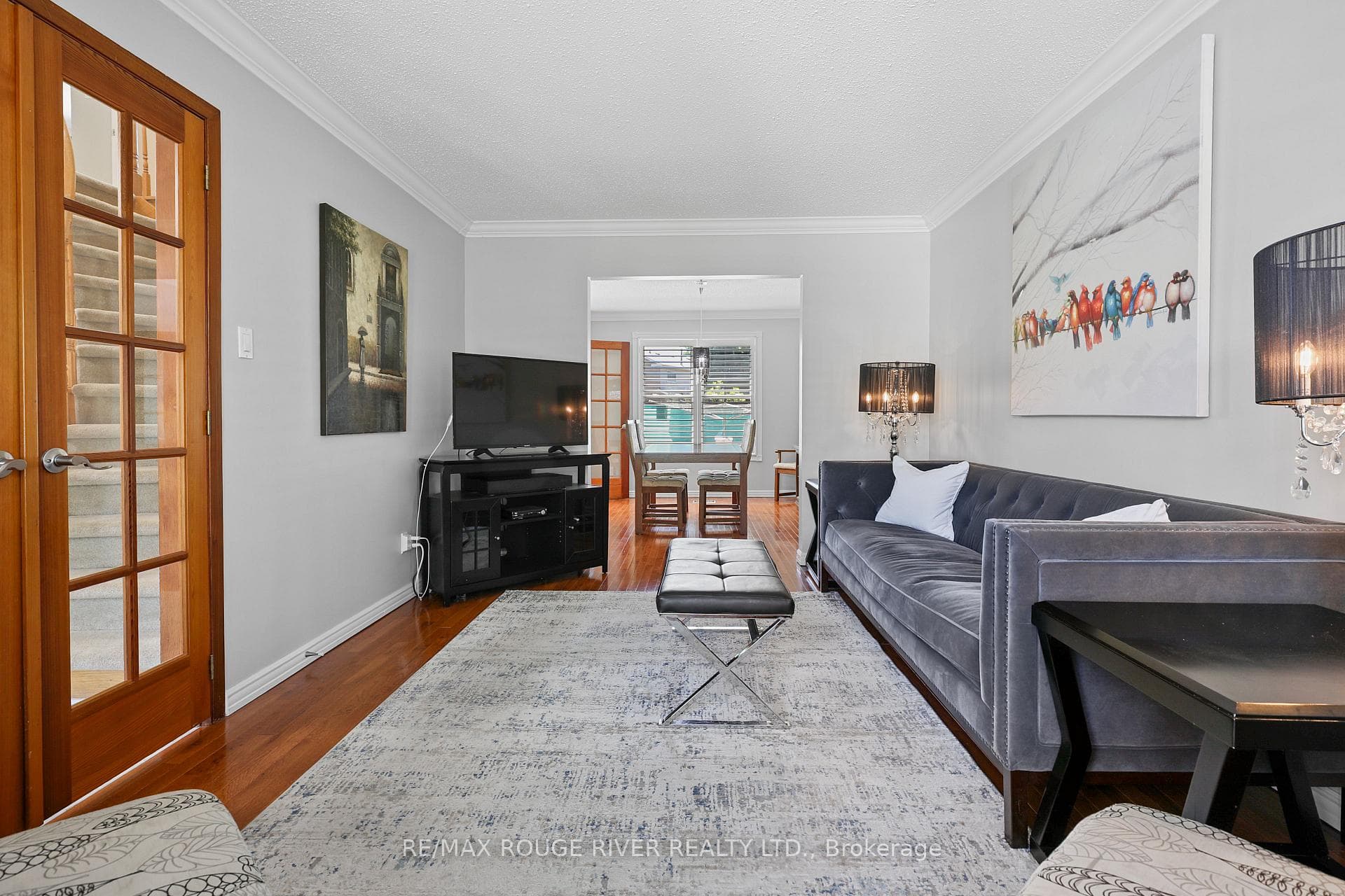 Living Room with Hardwood flooring