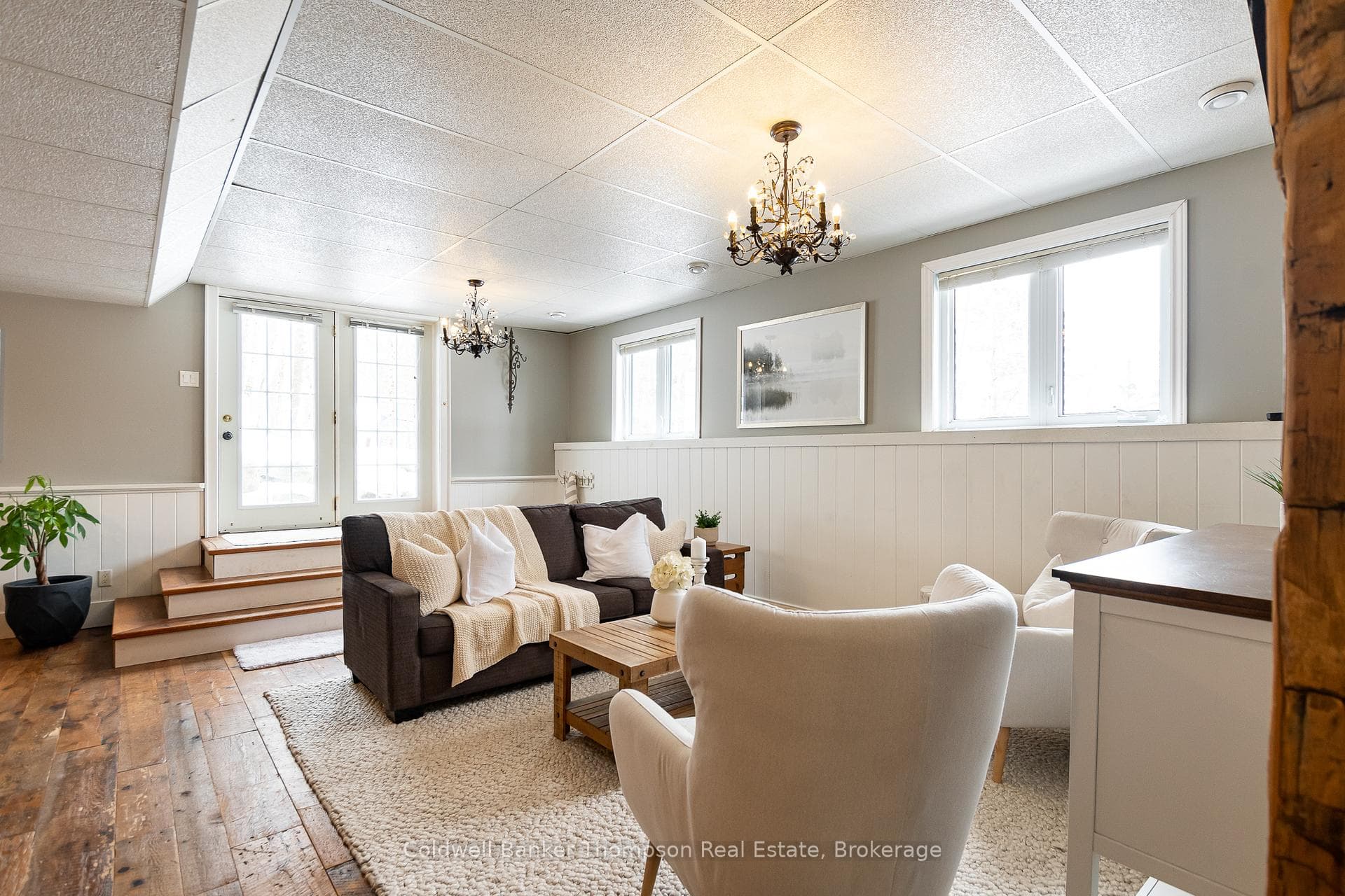 Lower Level Rec Room with Walk Out Side Entrance