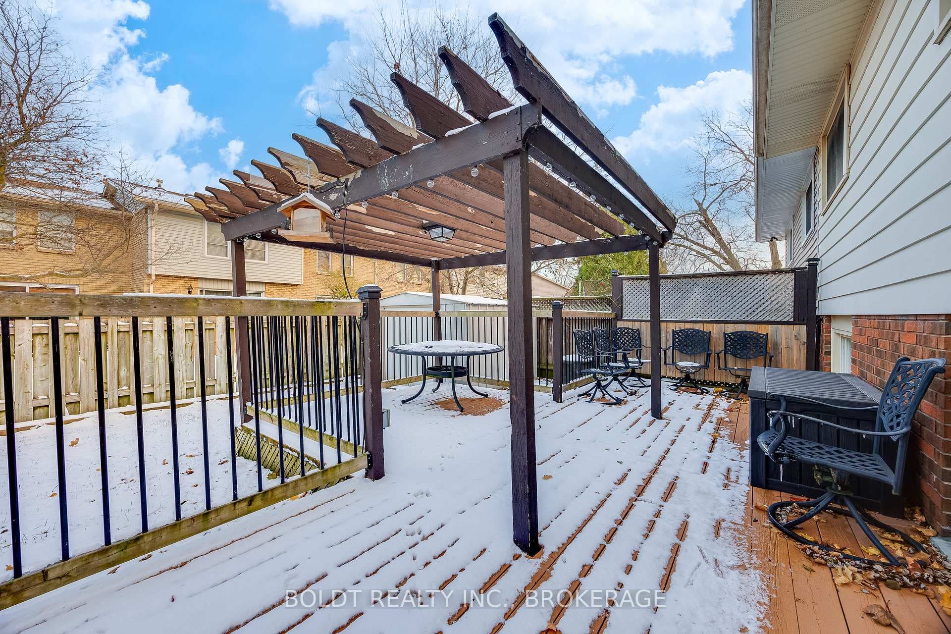 Large rear wood deck