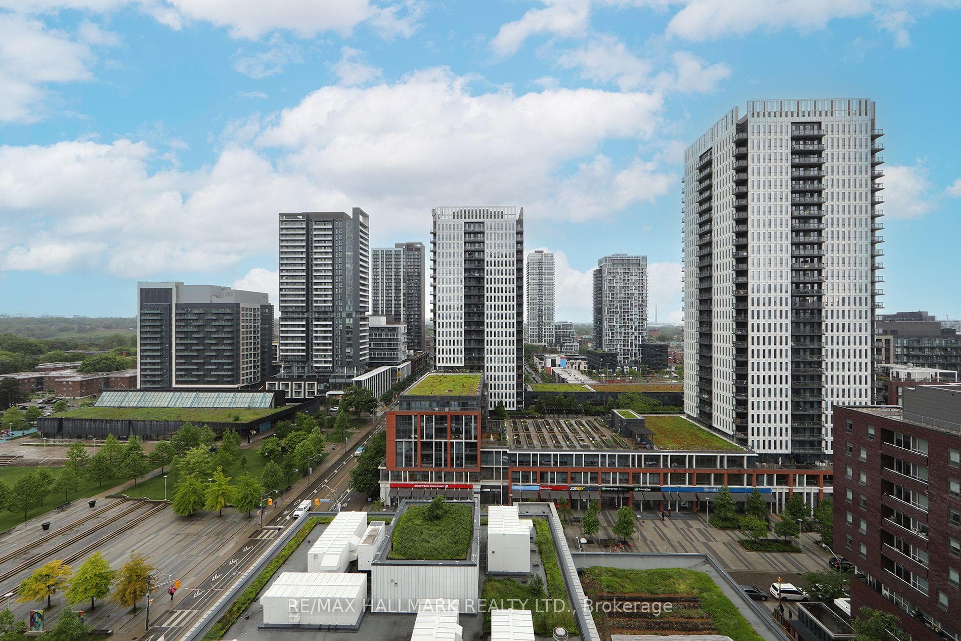 View from balcony looking east