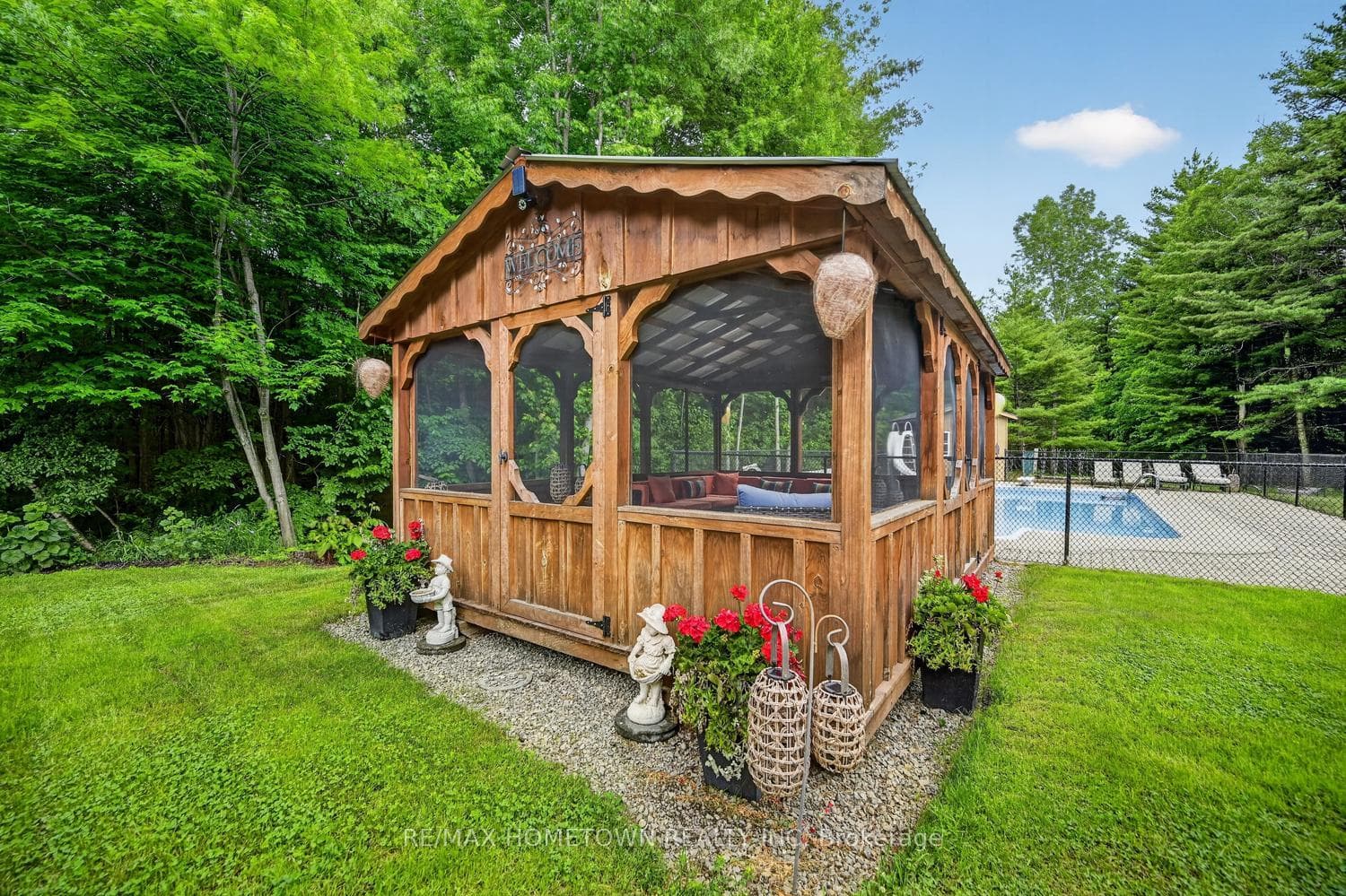 interior of gazebo