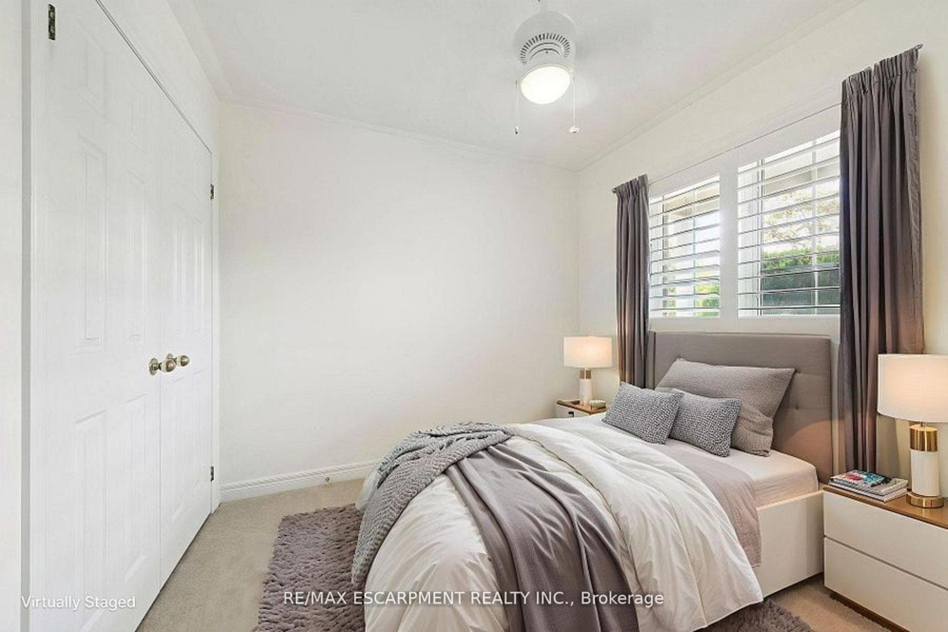 Second Bedroom virtually staged as a bedroom