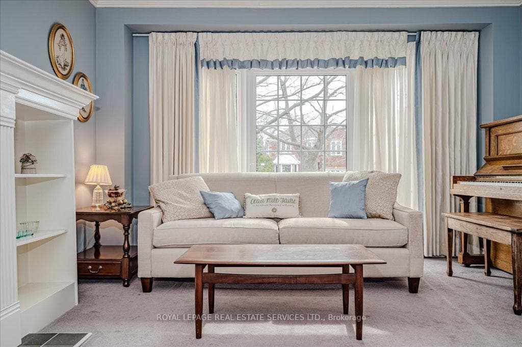 Formal Living Room with a Bay Window