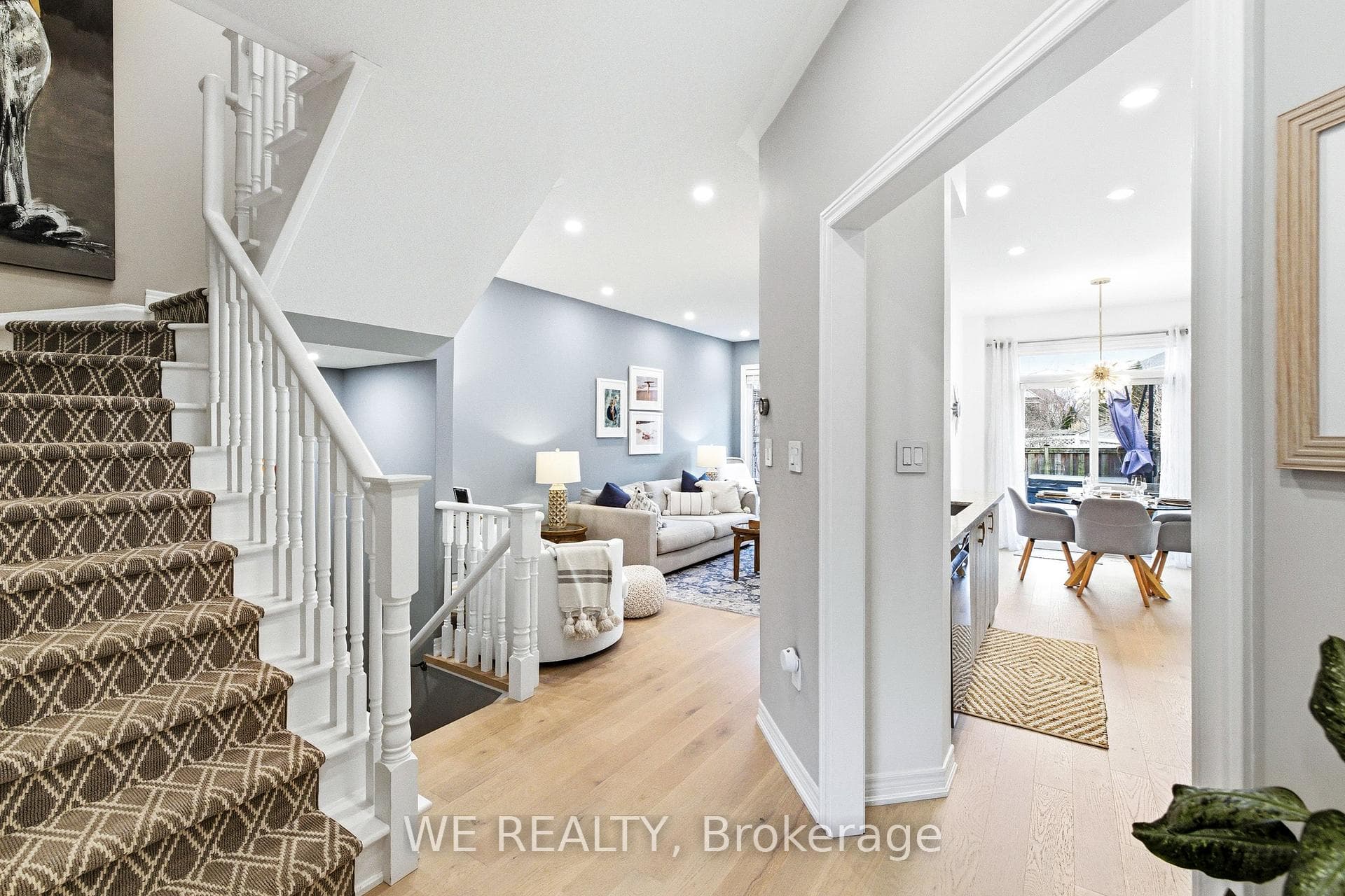 Redone Staircase With Custom Staircase Runner