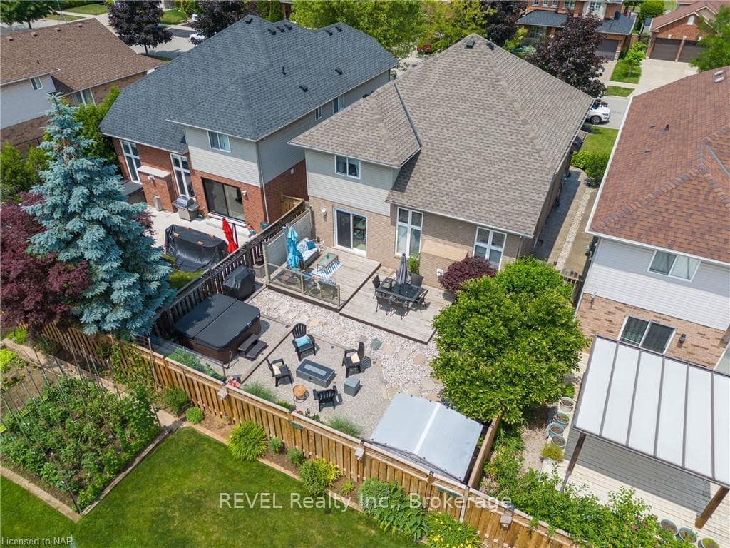 aerial shot of back of home