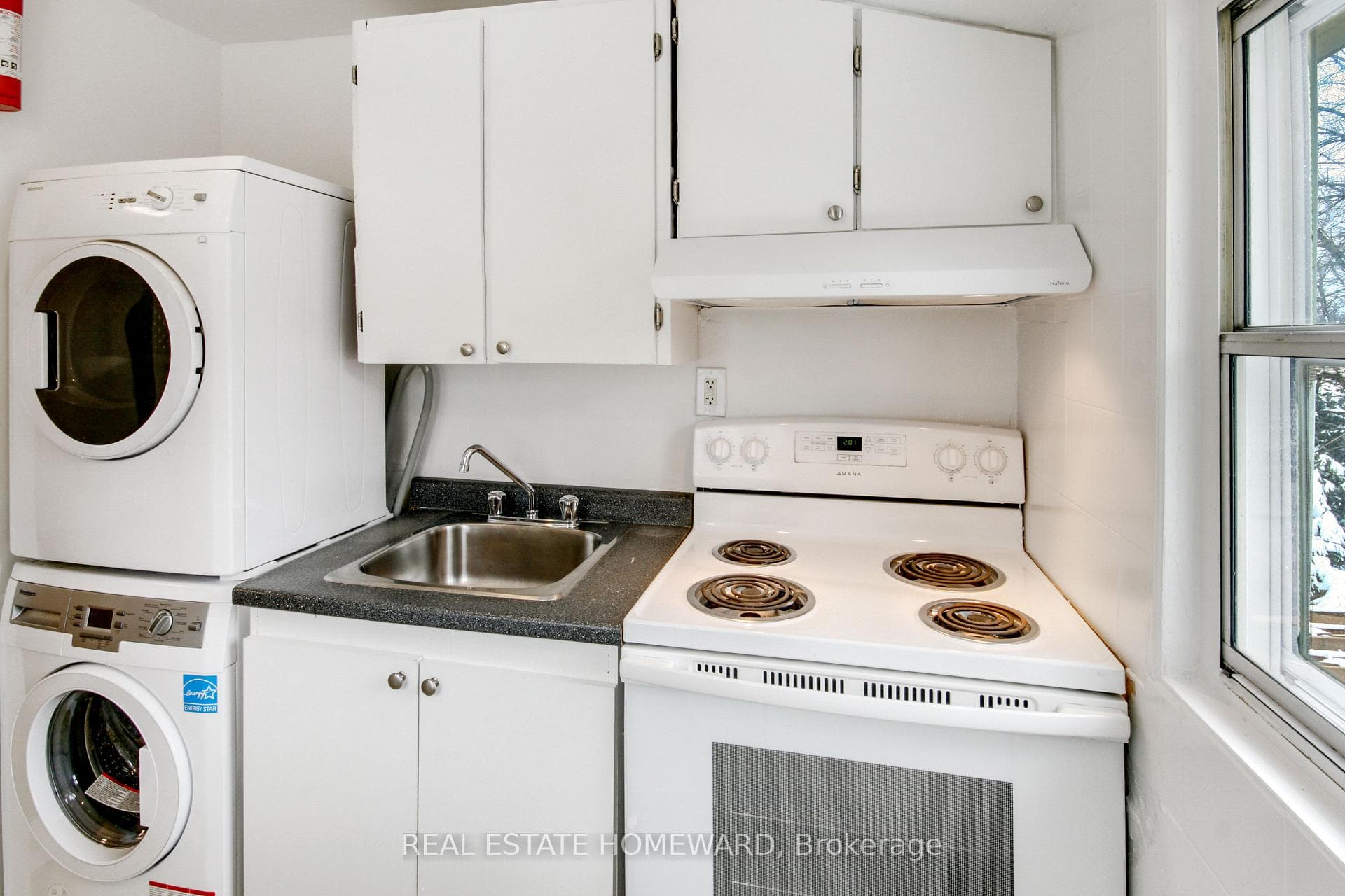 kitchen with laundry