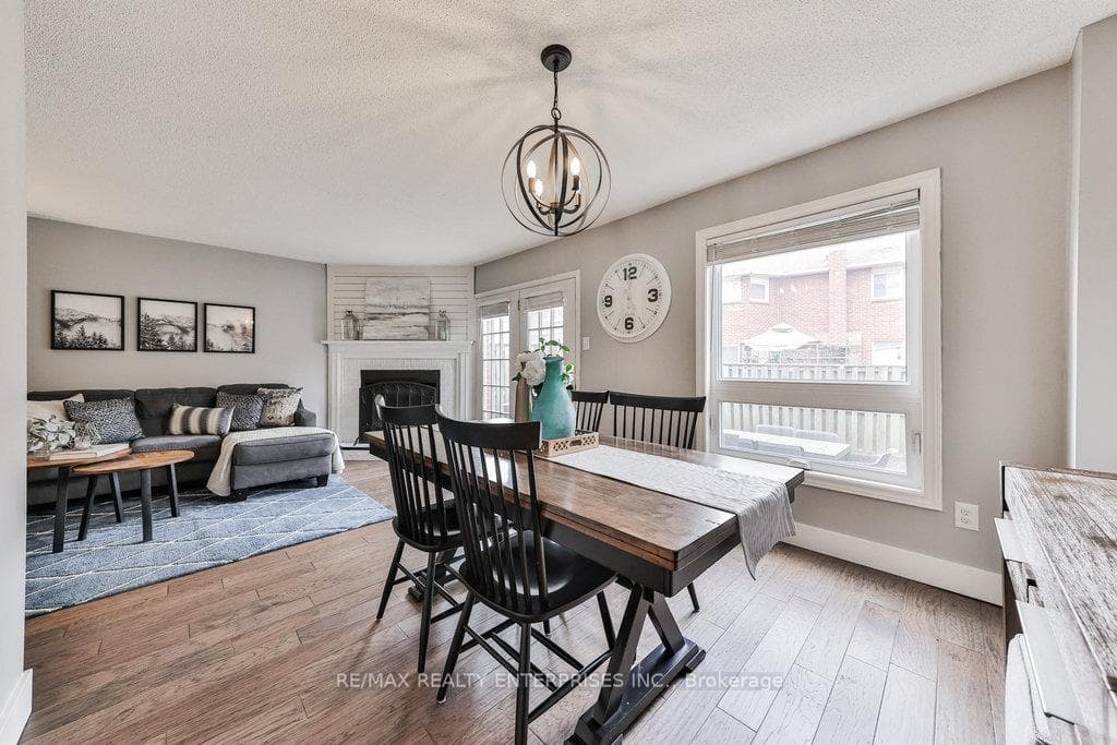 Dining Room W/Large Rear Facing Window, Chandelier
