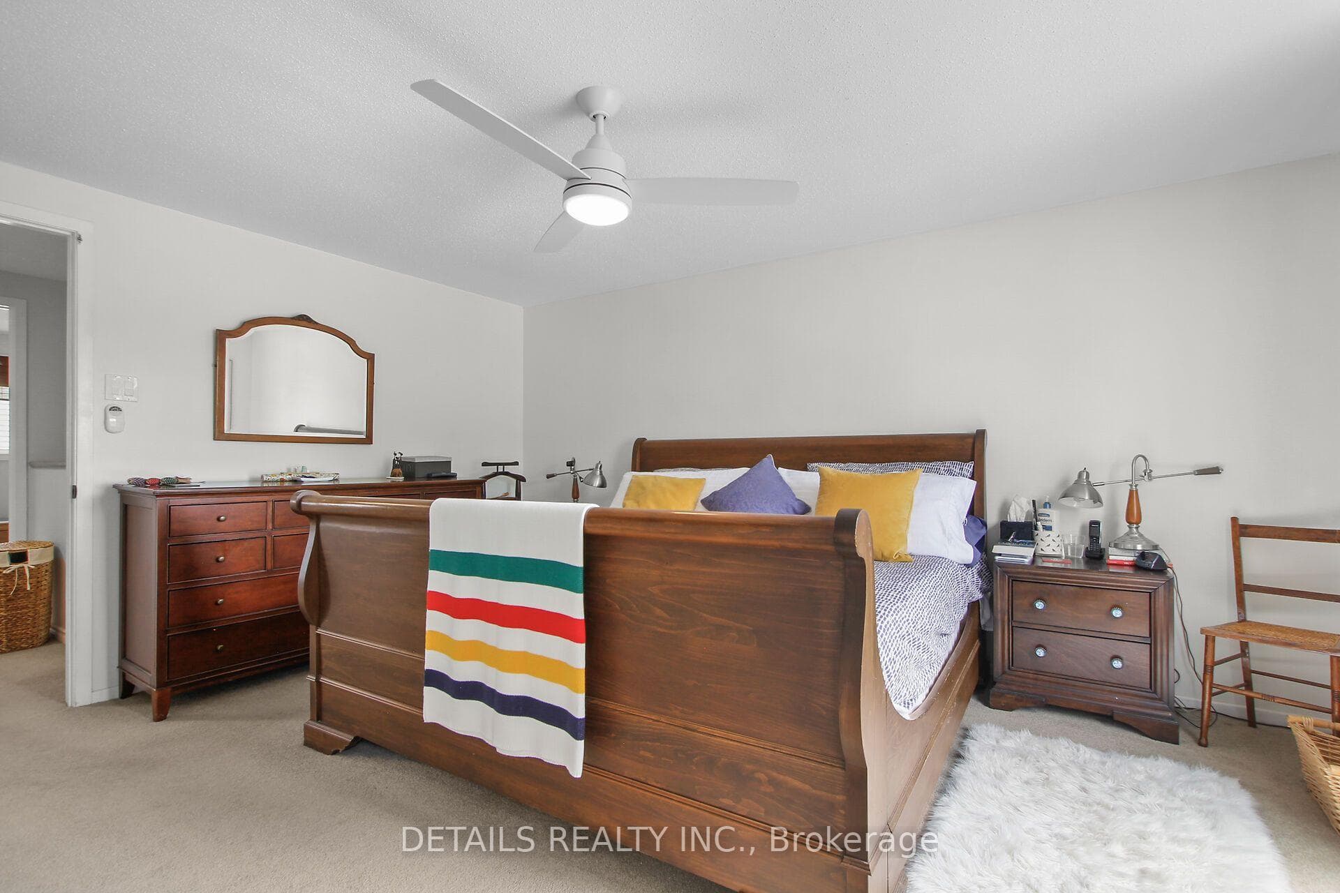 Primary bedroom accomodates king size bed