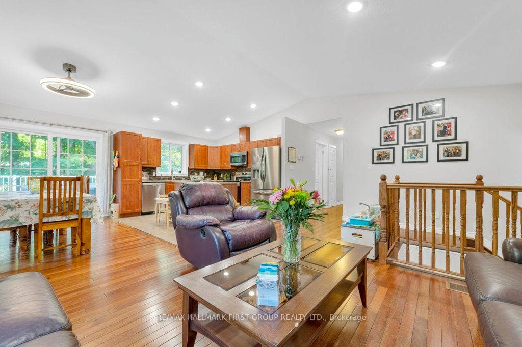 Living and Dining Room wit Hardwood Floors