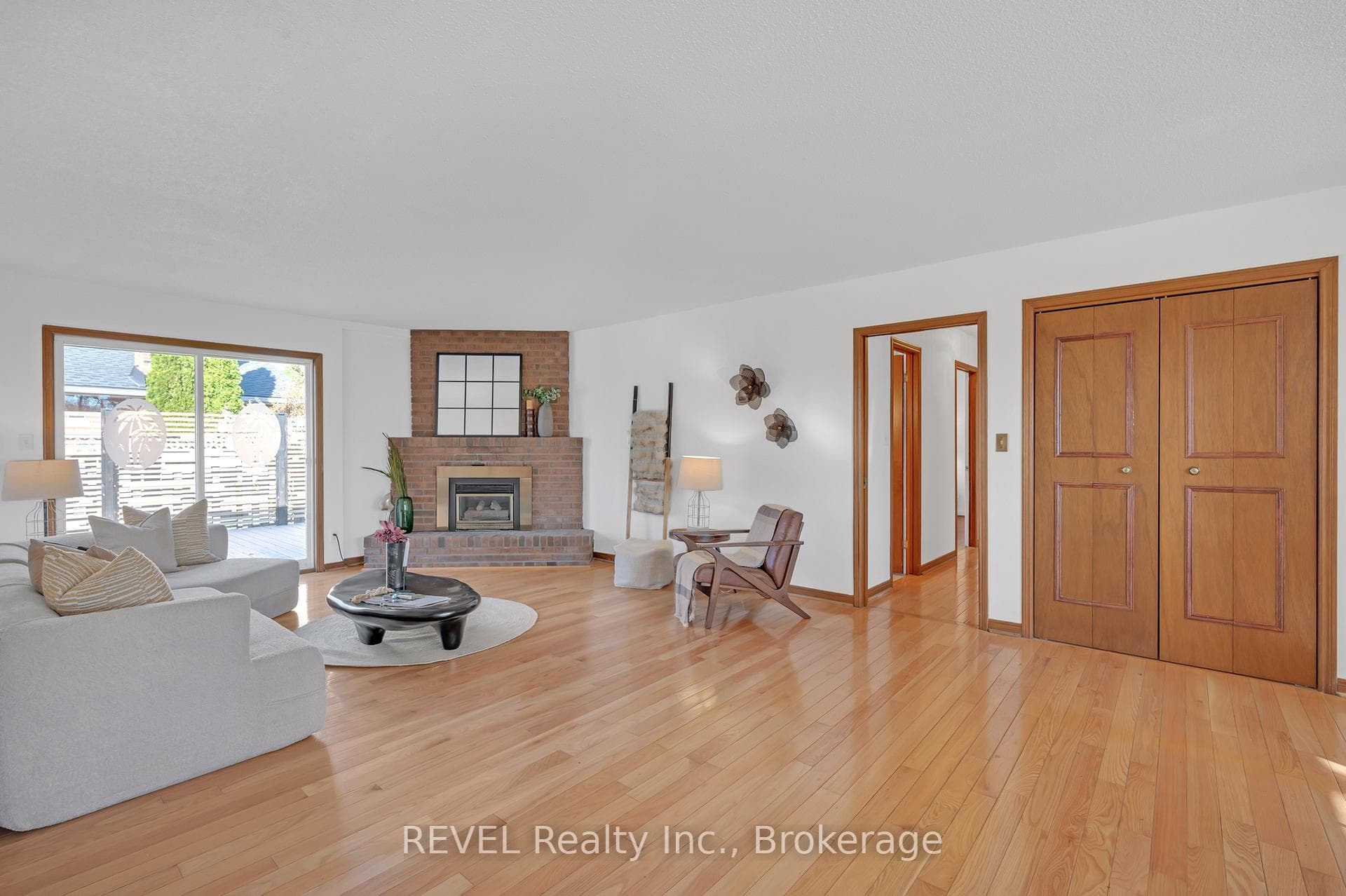 Electric fireplace in family room