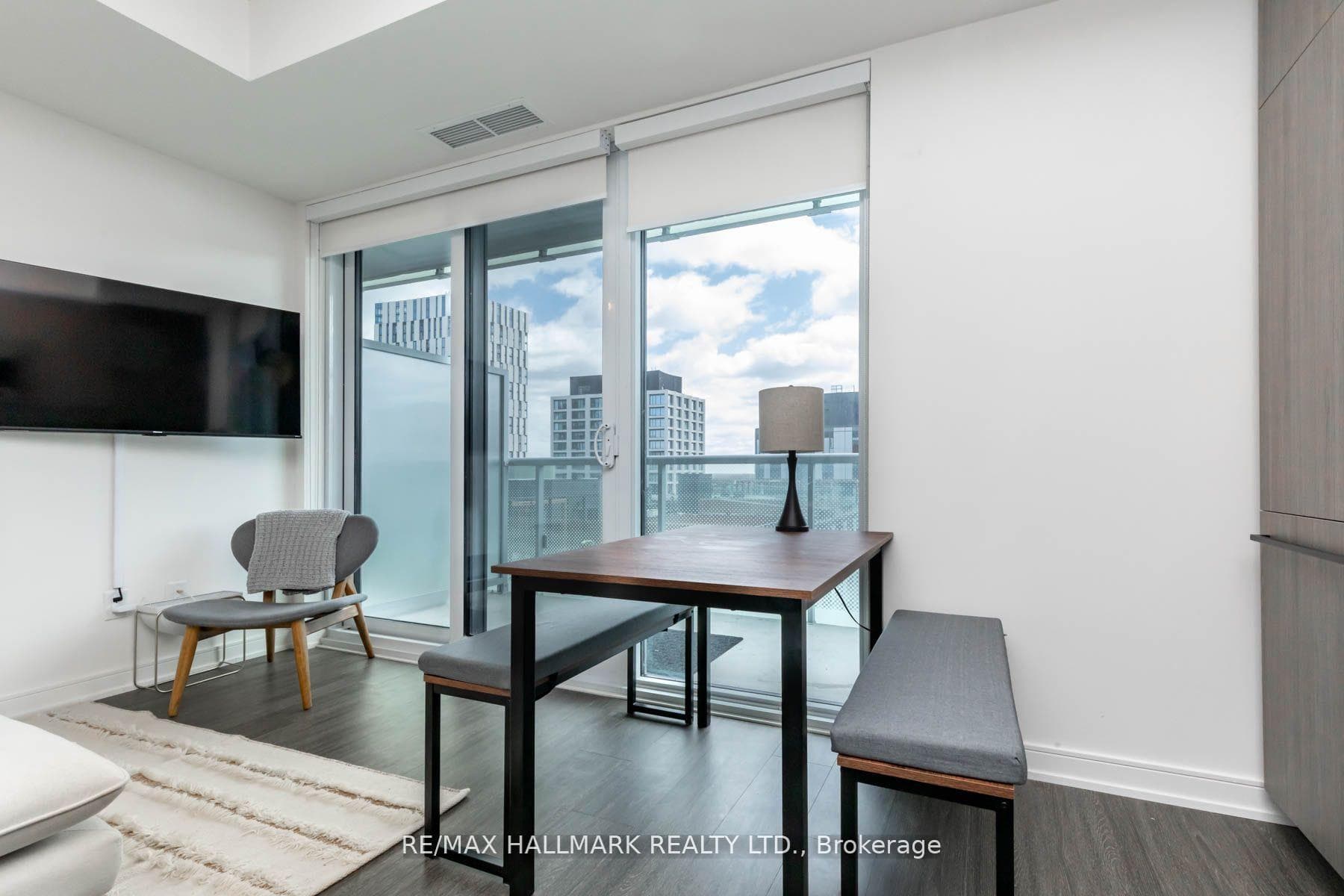 Floor-to-ceiling south facing windows