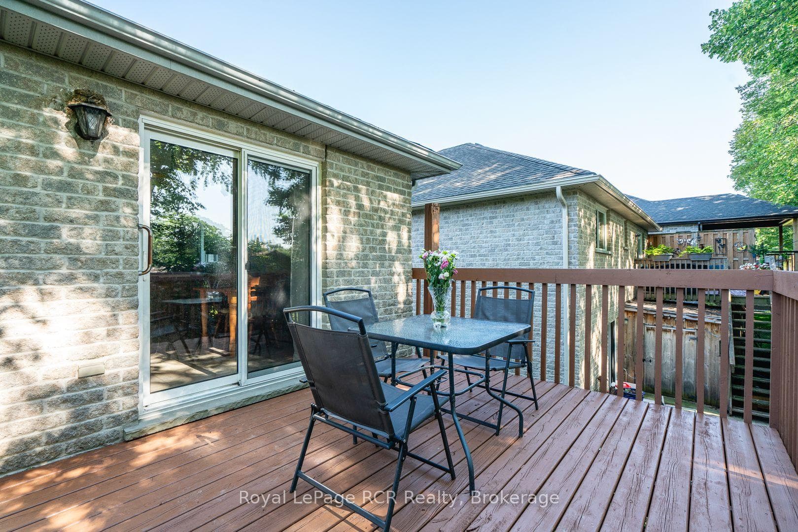 sliding doors to back deck