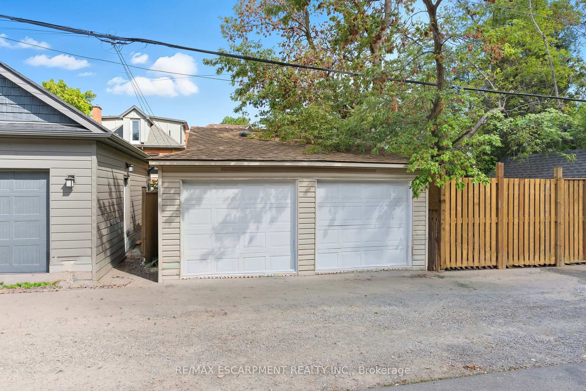 Double garage from alley way