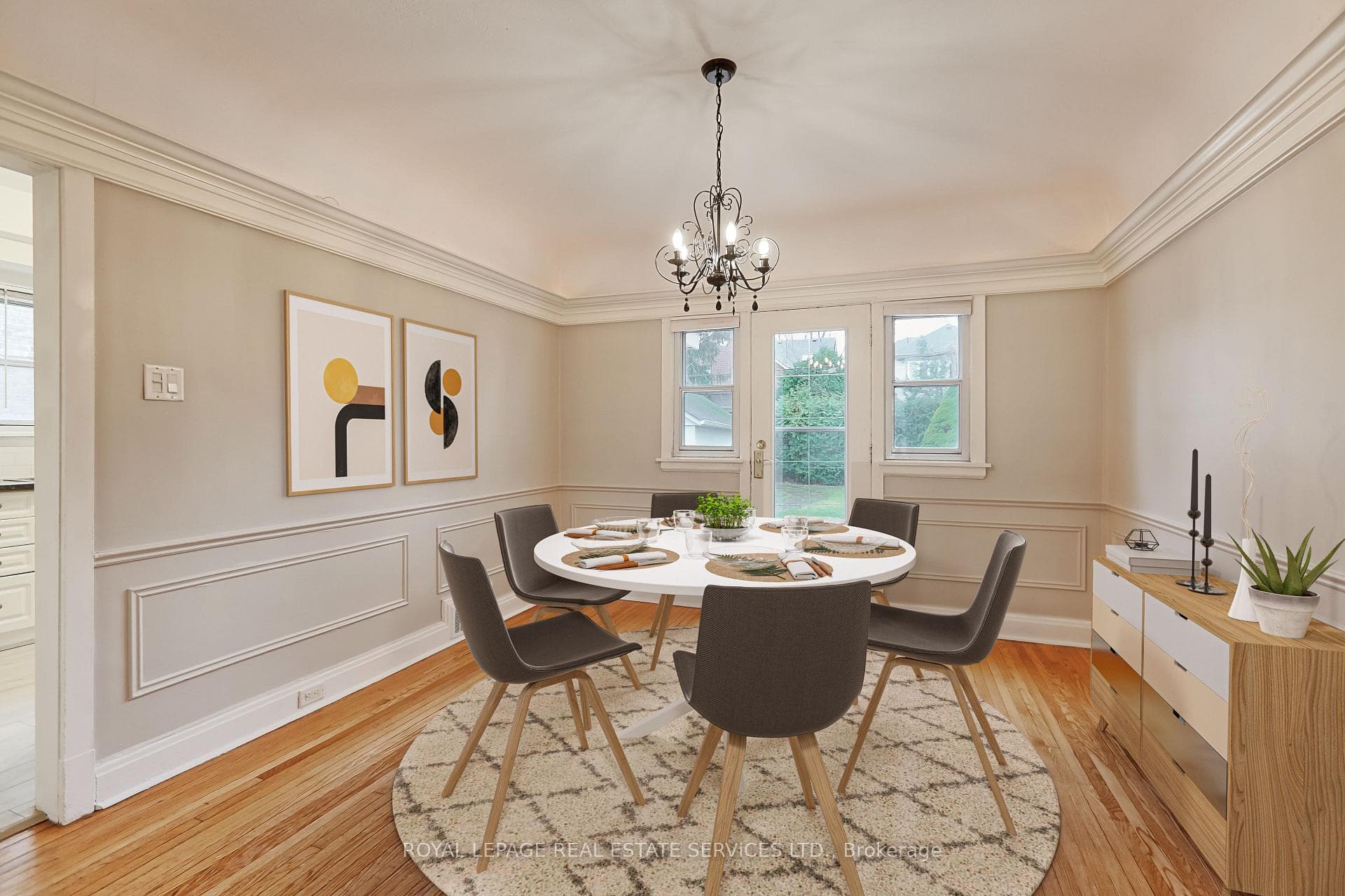 Virtually Staged Dining Room