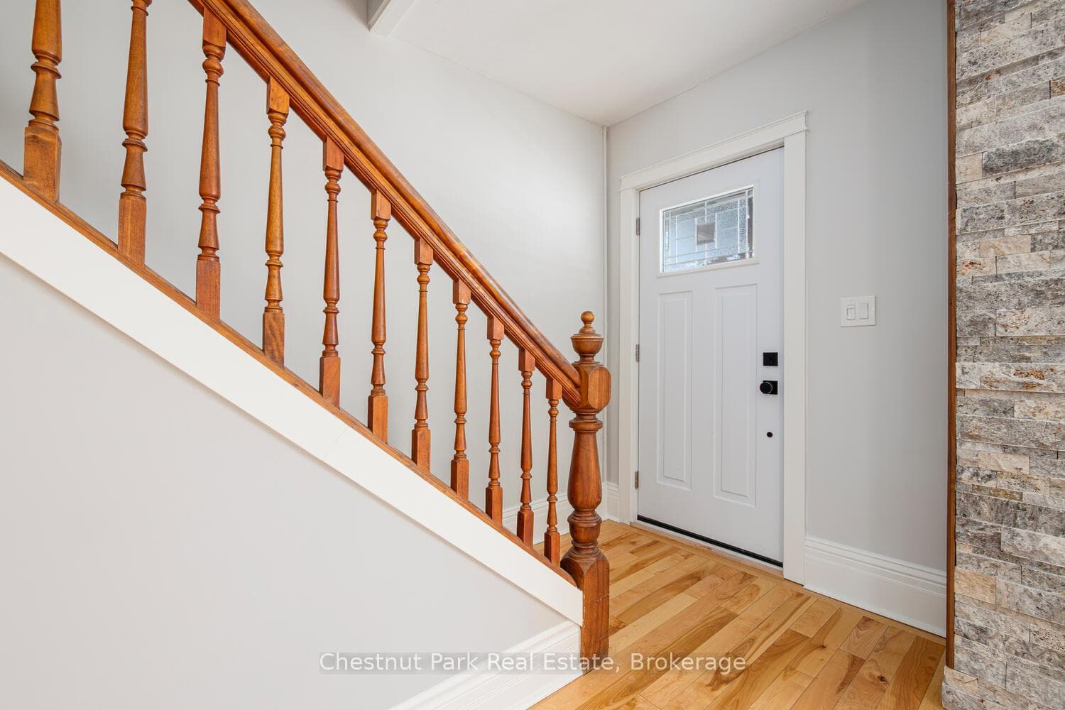 Foyer with new entrance door