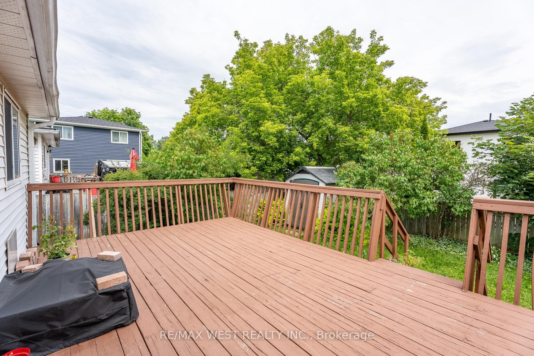 Spacious deck at the back of the house
