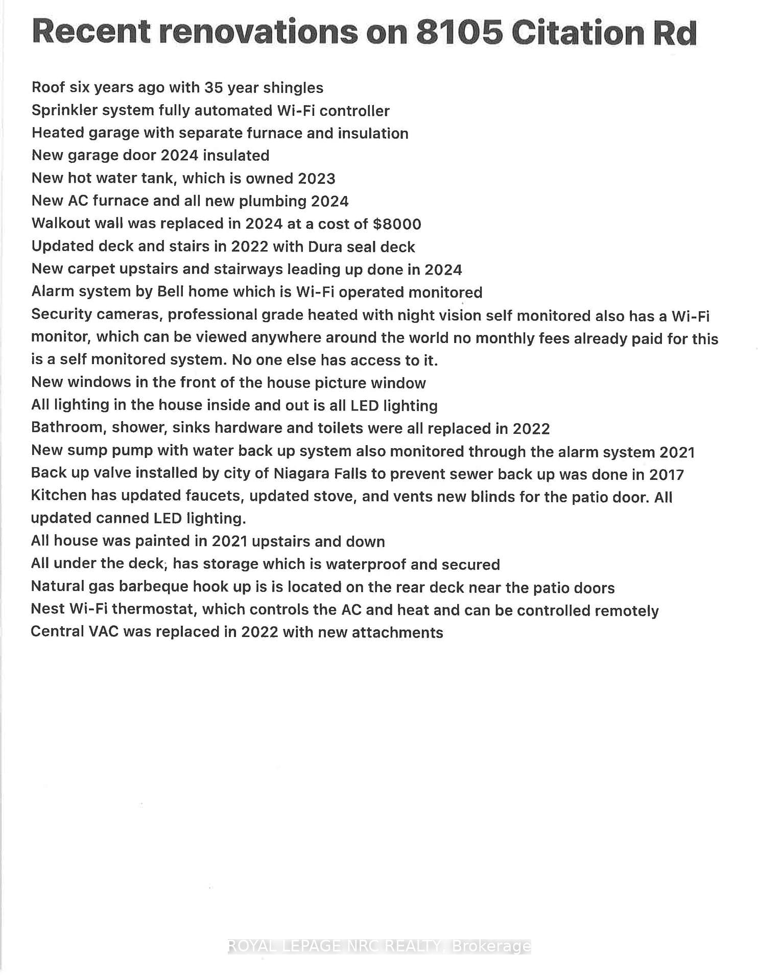 List of upgrades
