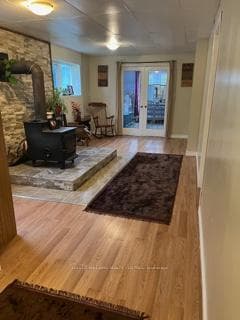 Family Room With Wood Burning Fireplace