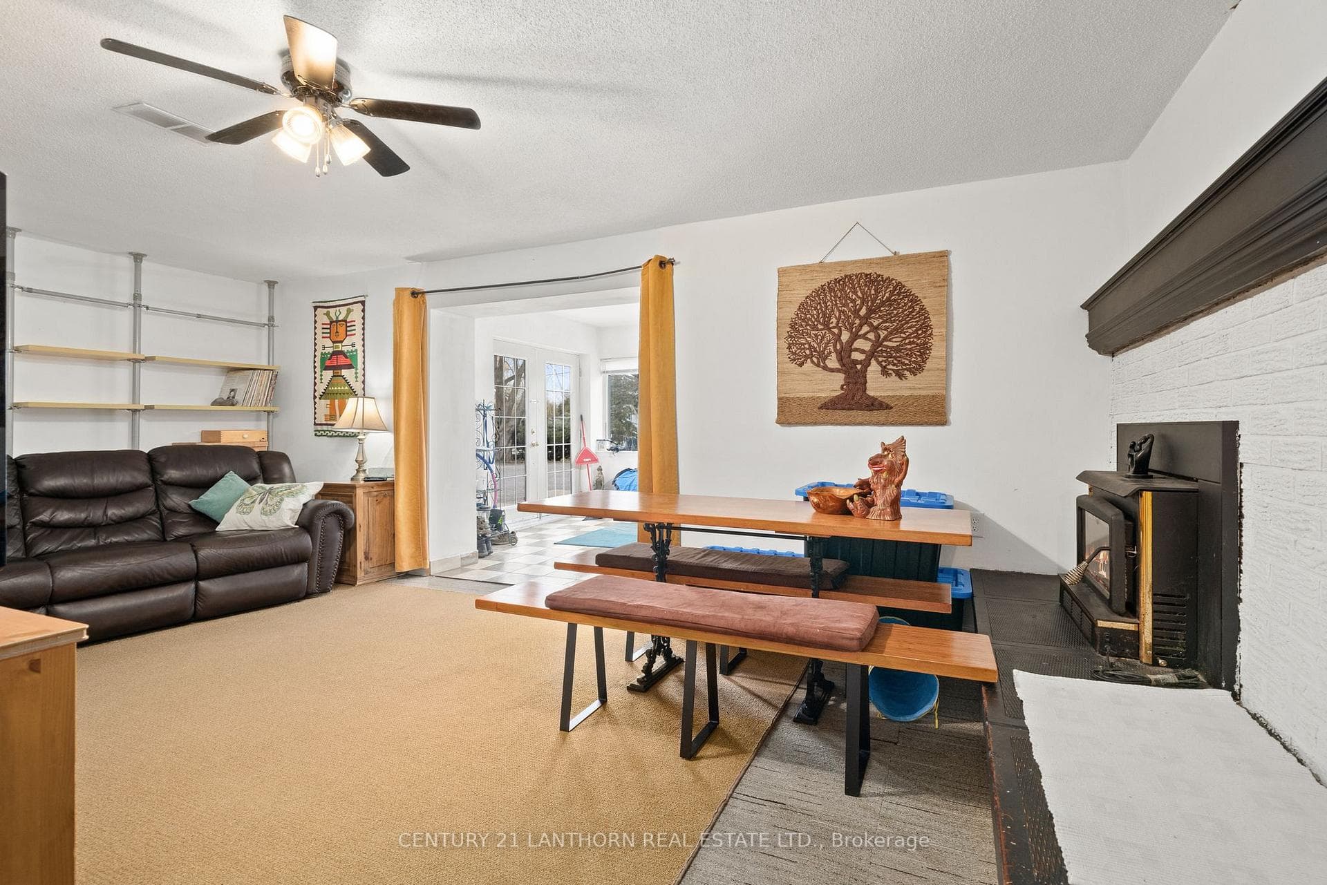 Lower Level Family Room with Fireplace
